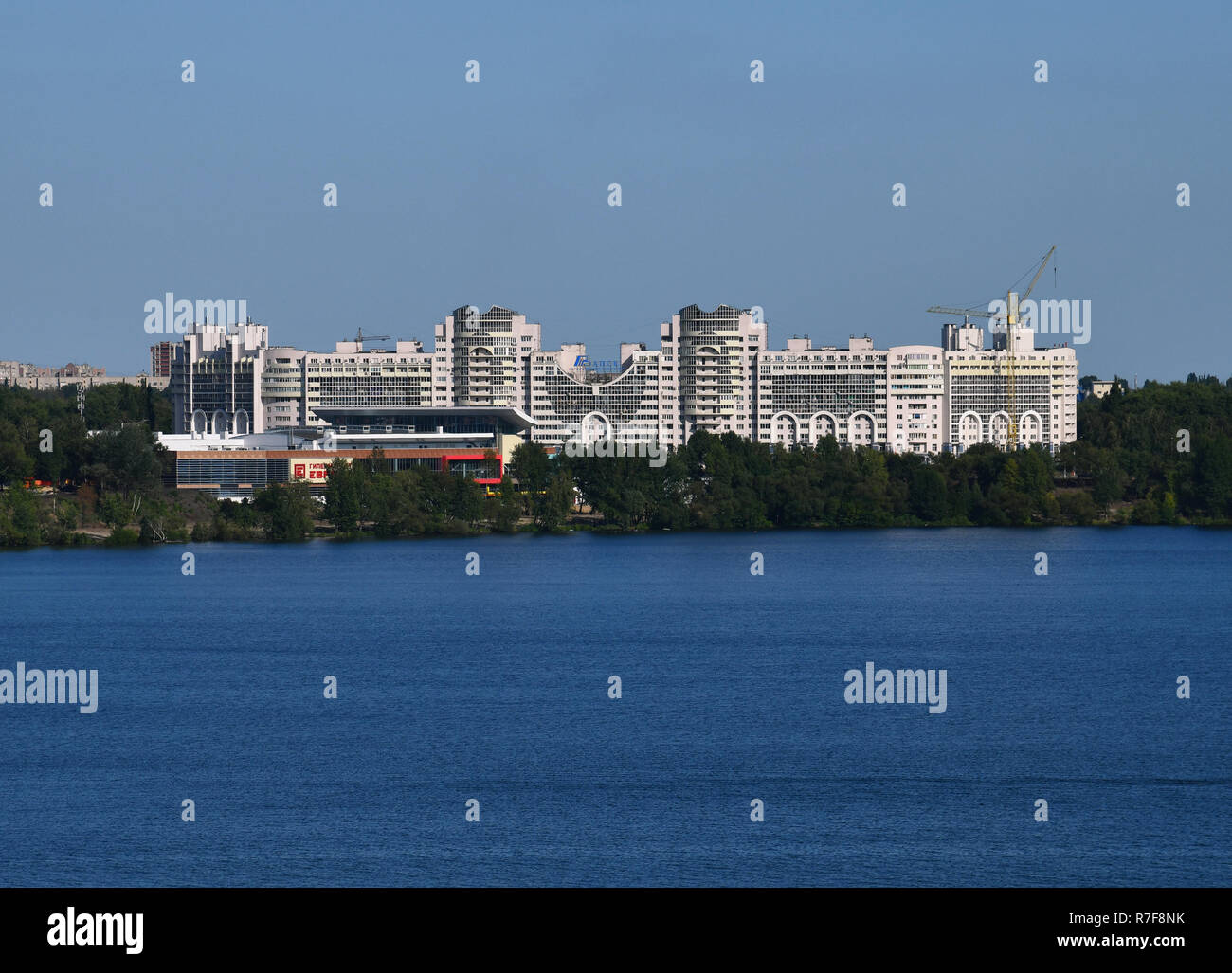Voronezh, Russia - 23 agosto. 2018. Vista della sponda sinistra area su fiume Foto Stock