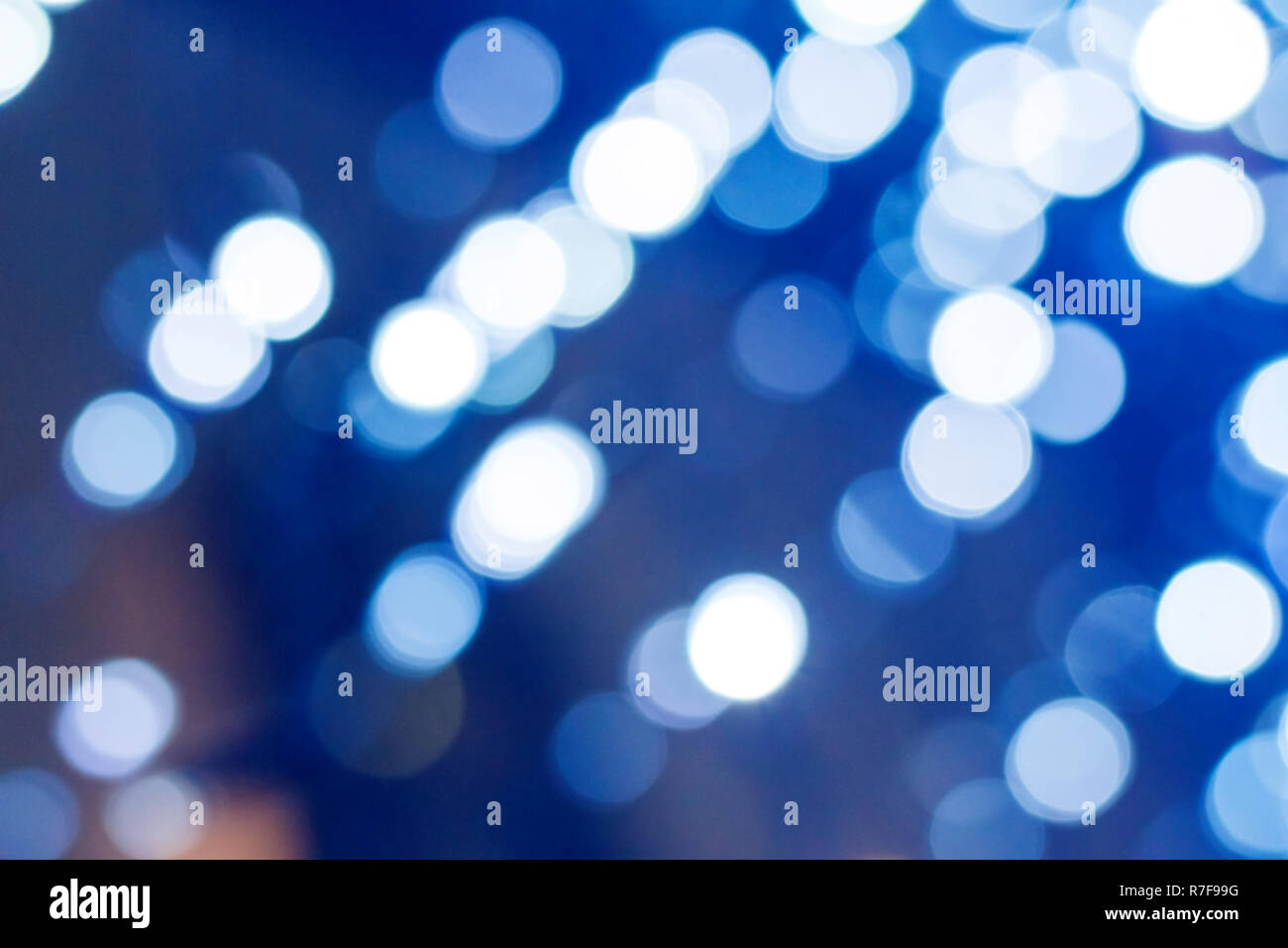 Le luci di Natale con sfondo sfocato Foto Stock