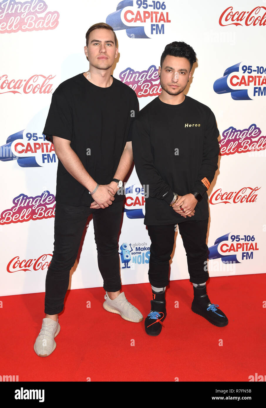 Foto deve essere accreditato ©Alpha premere 079965 08/12/2018 Andrew Fedyk e Joe Depace forte capitale di lusso Jingle Bell Ball con Coca Cola a O2 London Foto Stock