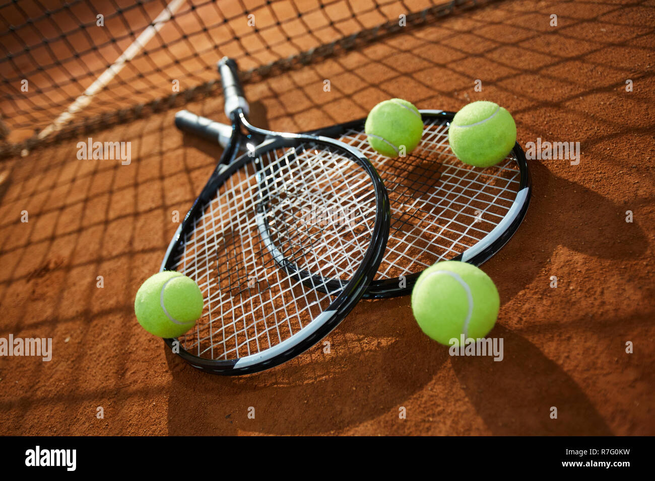 Impostare per il tennis Foto Stock
