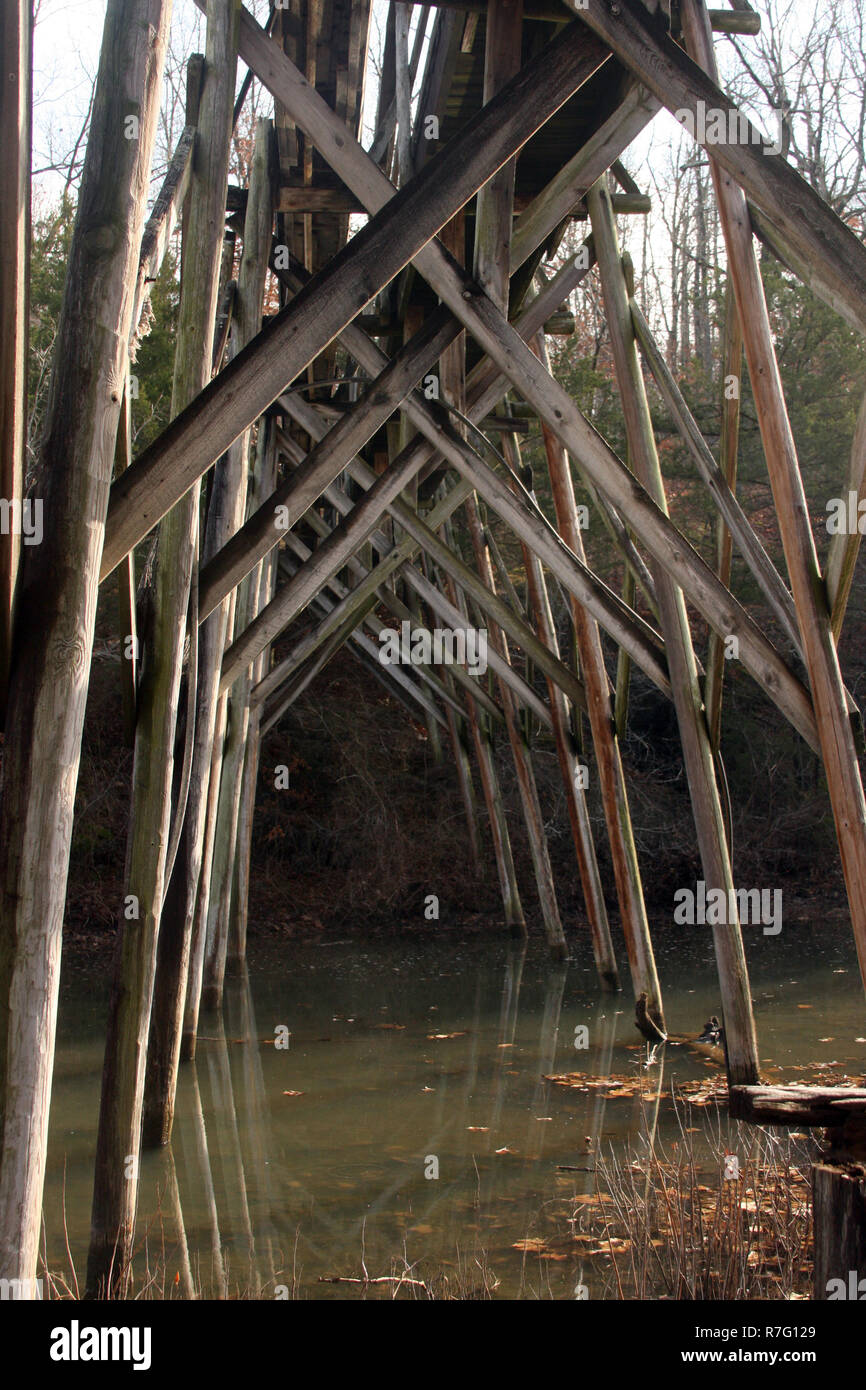 Il millenario della storica Morgan's Mill, Arkansas, USA Foto Stock