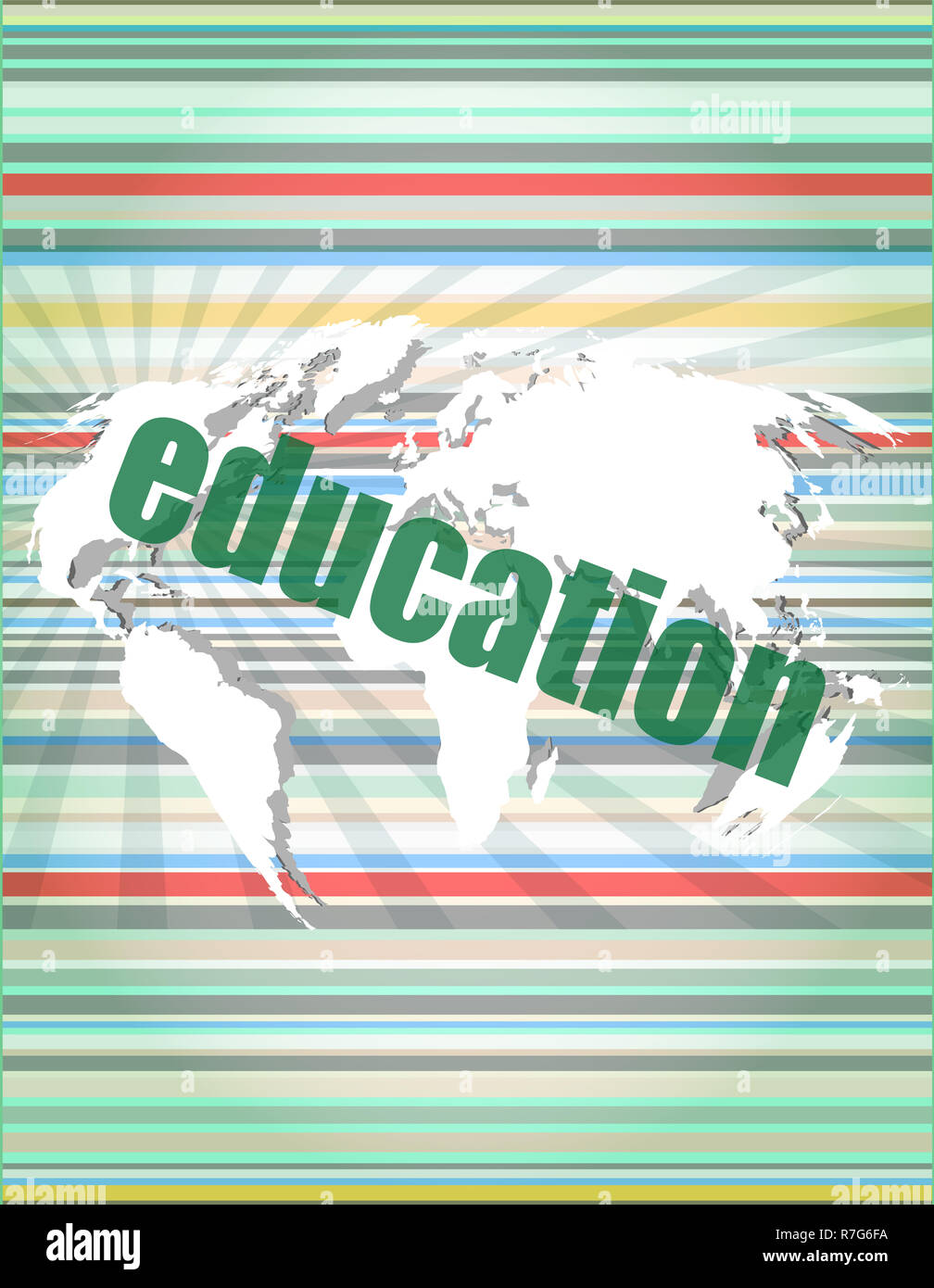 Parola di istruzione su schermo tattile digitale - Per saperne di concetto Foto Stock