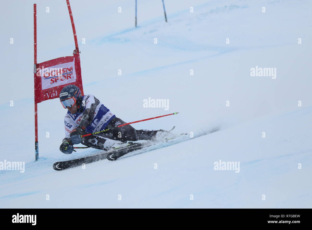 08 dicembre 2018 Val d'Isère, Francia. Ted Ligety sciatore alpino da USA a competere in slalom gigante maschile Audi FIS Coppa del Mondo di Sci Alpino 2019 Foto Stock