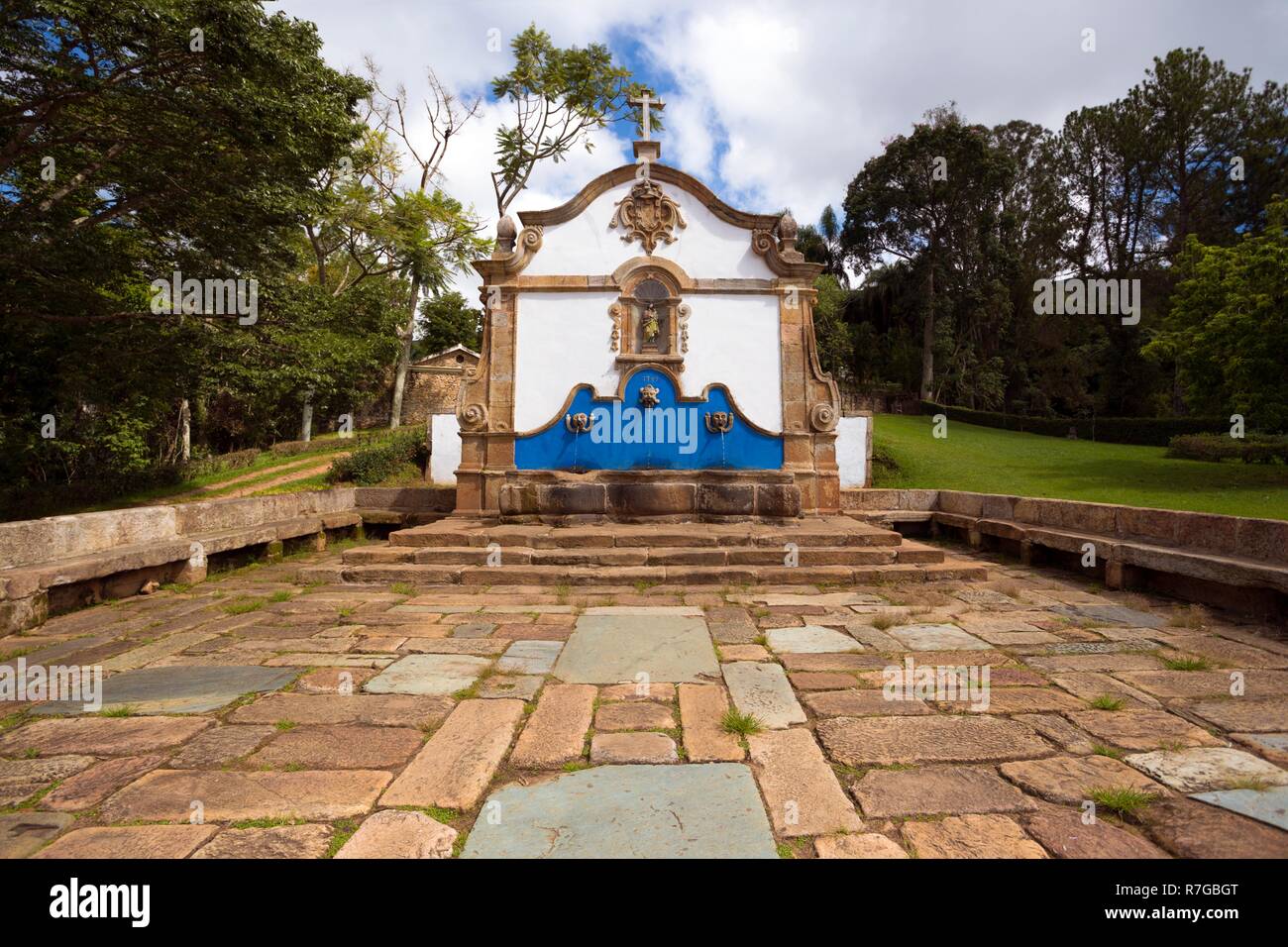Strade della famosa città storica, Tiradentes Minas Gerais, Brasile Foto Stock