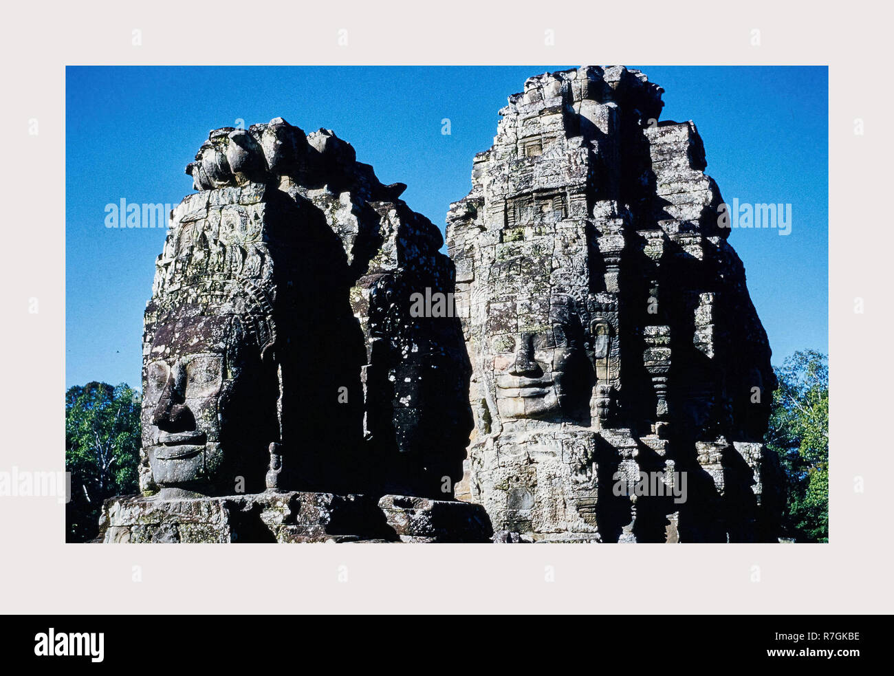 Cambogia Angkor, Bayon, 1966 o precedente, perso Città dell'Asia, Architettura, sud-est asiatico. Foto Stock