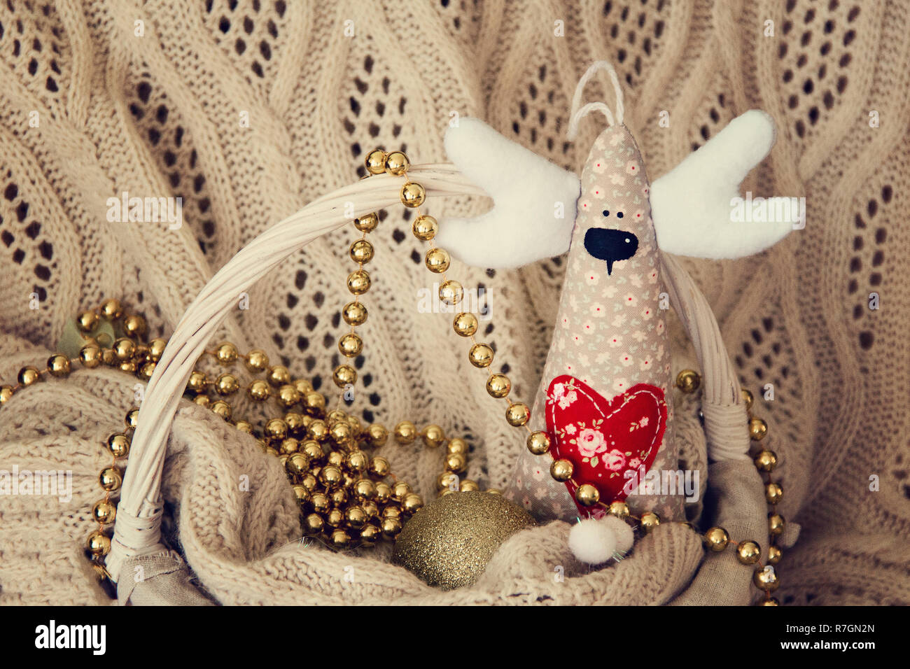 Cervi fatti a mano per Natale o San Valentino. Foto. Foto Stock