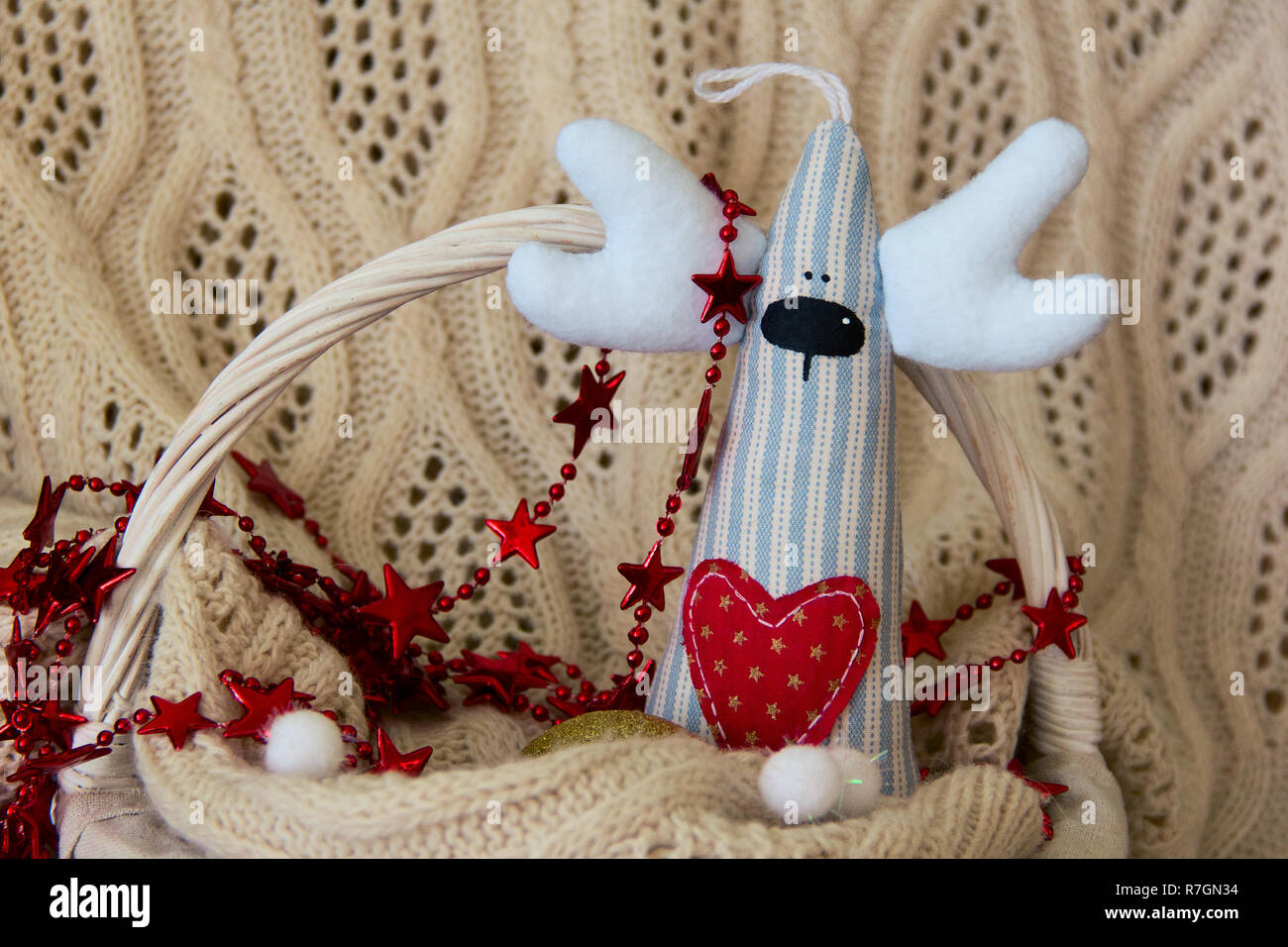 Cervi fatti a mano per Natale o San Valentino. Foto. Foto Stock