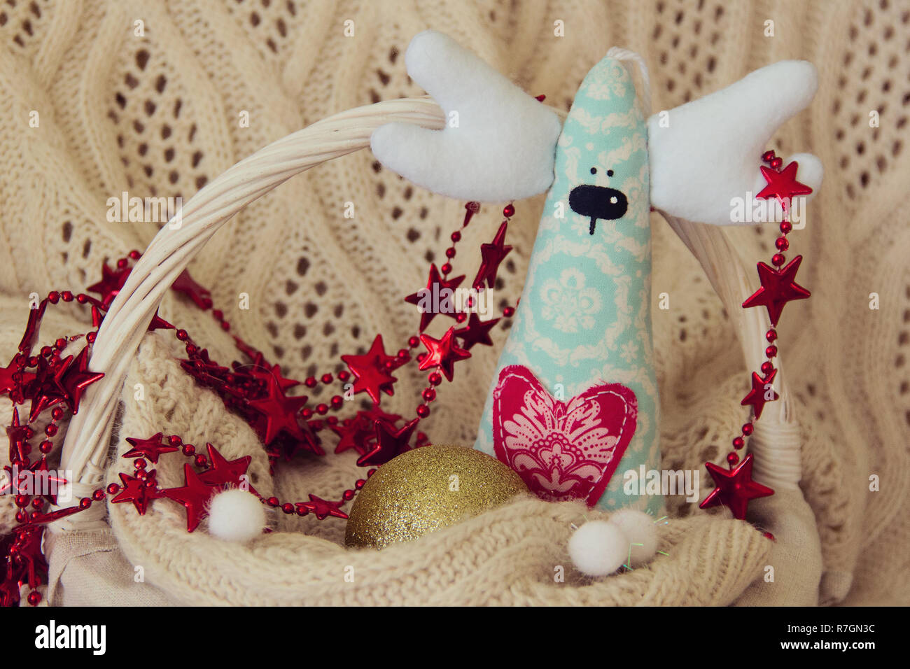 Cervi fatti a mano per Natale o San Valentino. Foto. Foto Stock