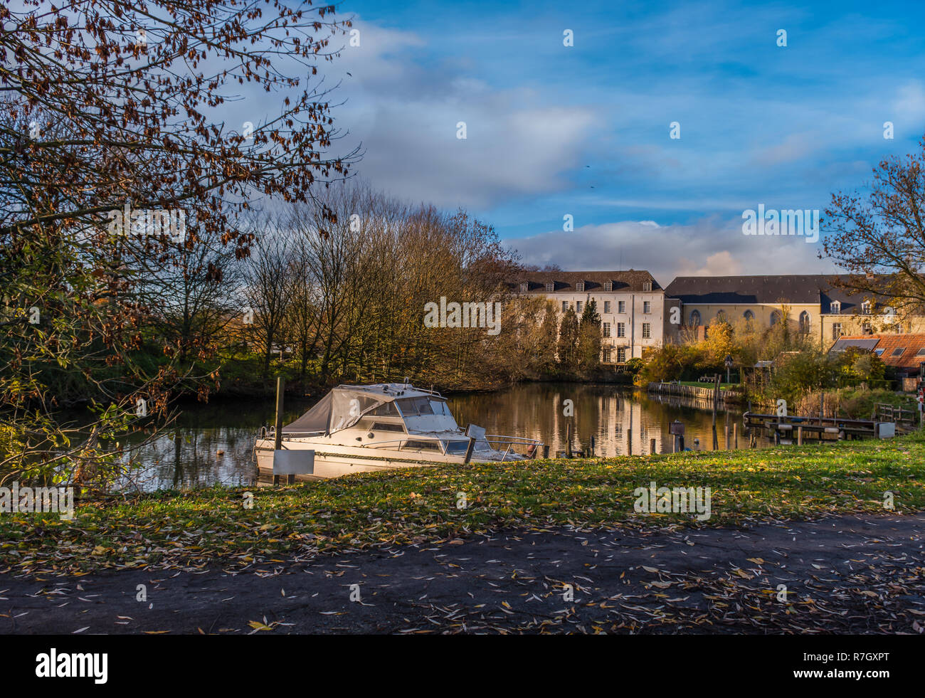 Afsnee è un villaggio nella provincia belga delle Fiandre orientali e un sub-comune della capitale provinciale di Gand. Foto Stock