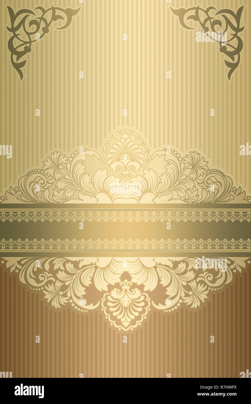 Vintage con sfondo decorativo bordo floreale. Vintage un invito o un biglietto di auguri design. Foto Stock
