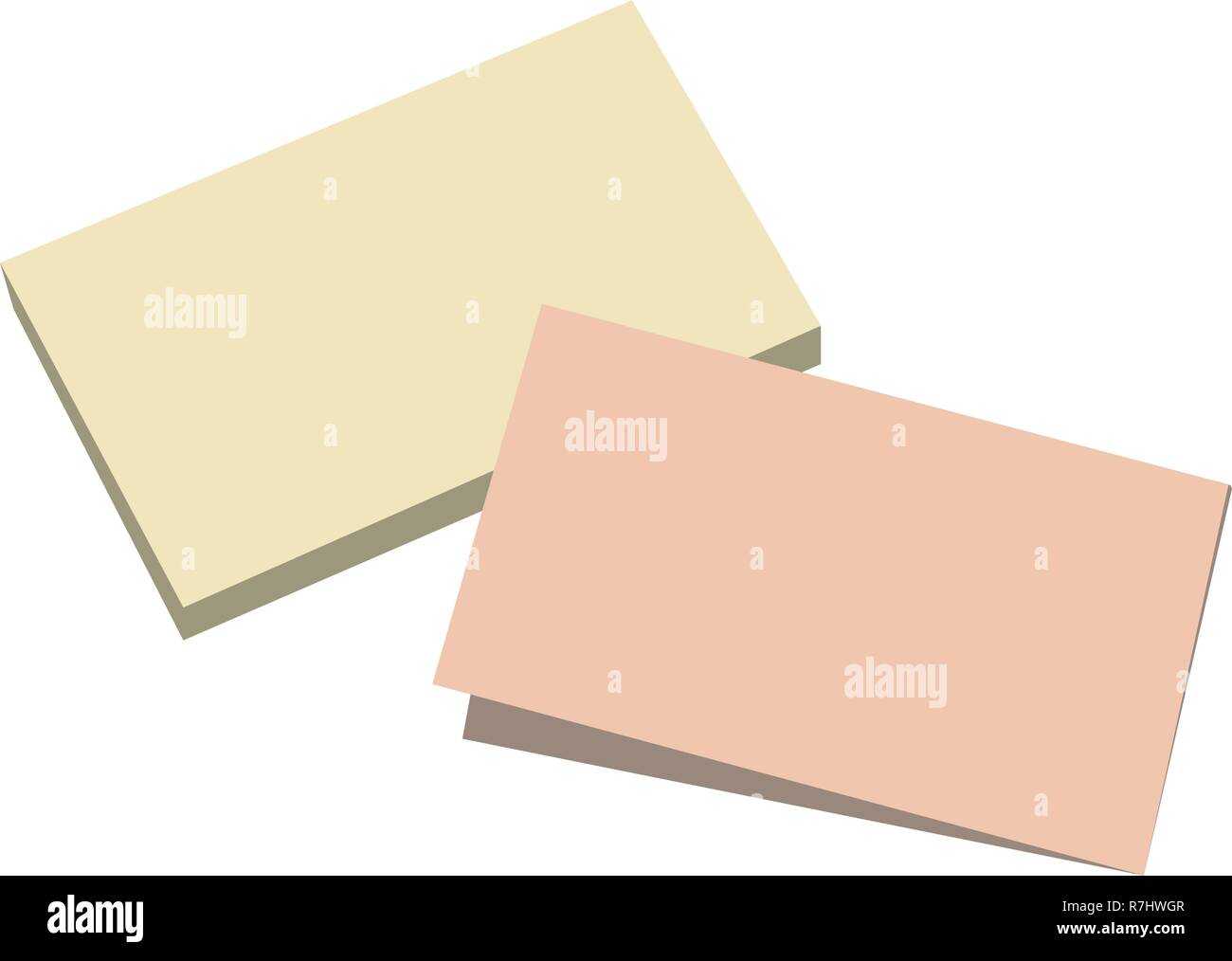 Set di fogli a colori di documenti di nota. Sticky Notes. Illustrazione Vettoriale Illustrazione Vettoriale