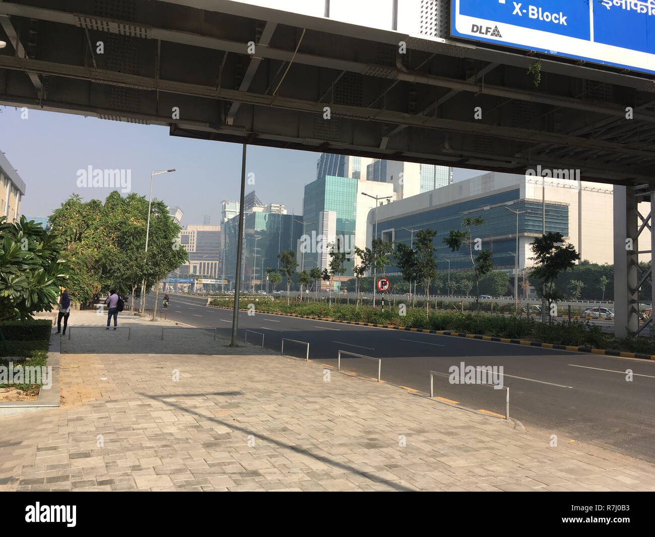 Gurgaon Cyber City Sky Walk visualizza - 21 novembre 2018 come file JPG Foto Stock