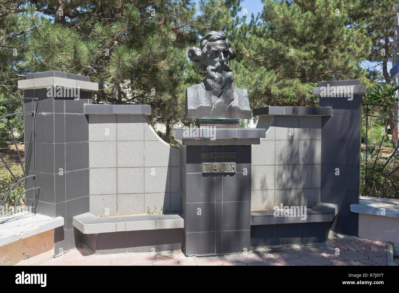 Evpatoria, Crimea, Russia - Luglio 2, 2018: Monumento a Vladimir Ivanovich Dal nella località di Evpatoria, Crimea Foto Stock