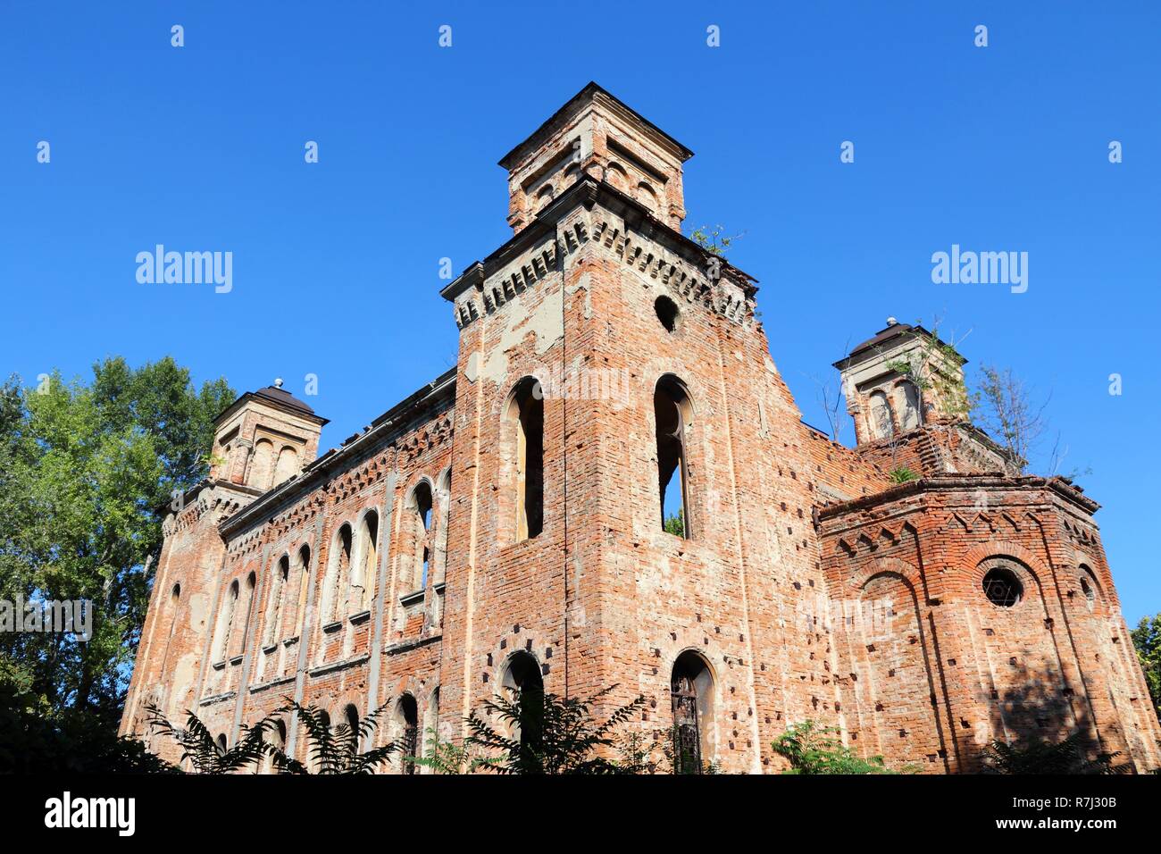 Vidin, Bulgaria - La vecchia sinagoga edificio. Tempio in rovina. Foto Stock