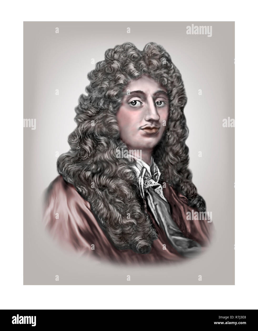 Christiaan Huygens 1629 - 1695 il fisico olandese astronomo matematico inventore Foto Stock