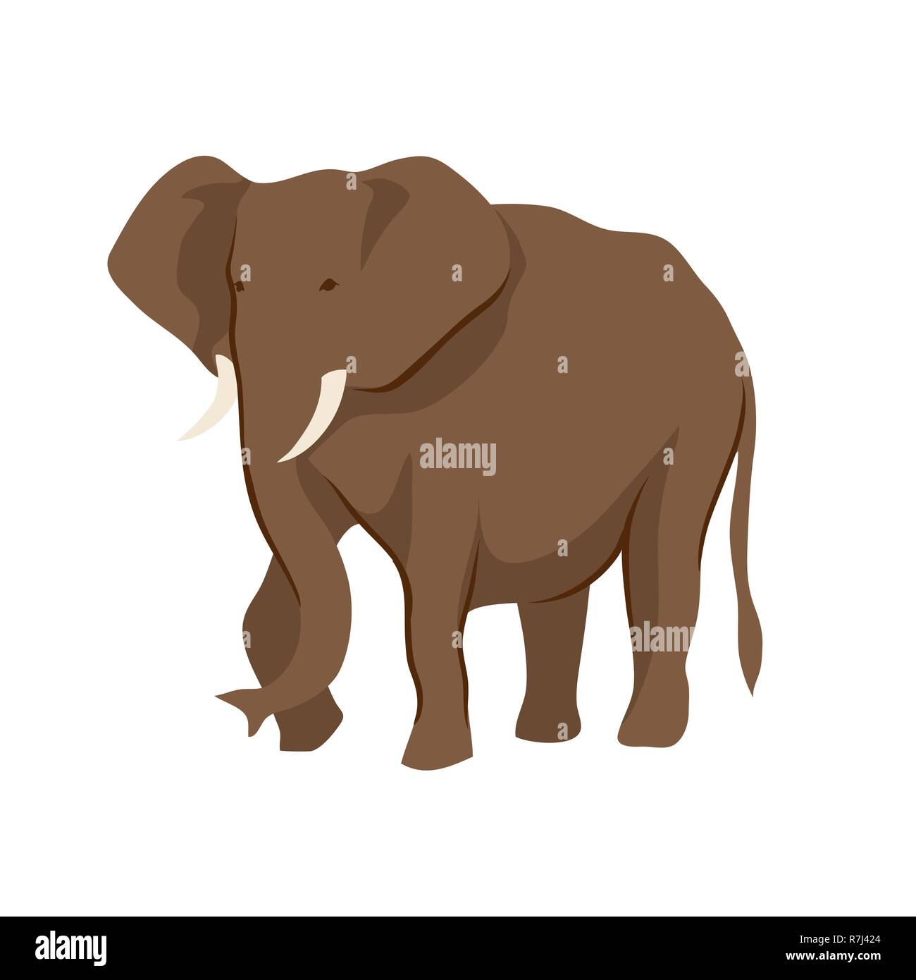 Rappresentazione stilizzata di un elefante. Illustrazione Vettoriale