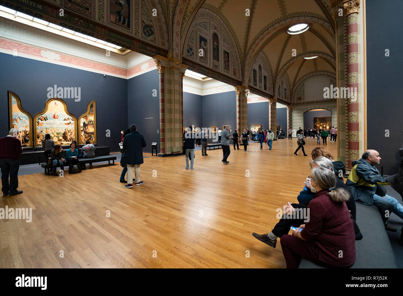 Gallery all'interno del Rijksmuseum di Amsterdam, Paesi Bassi Foto Stock