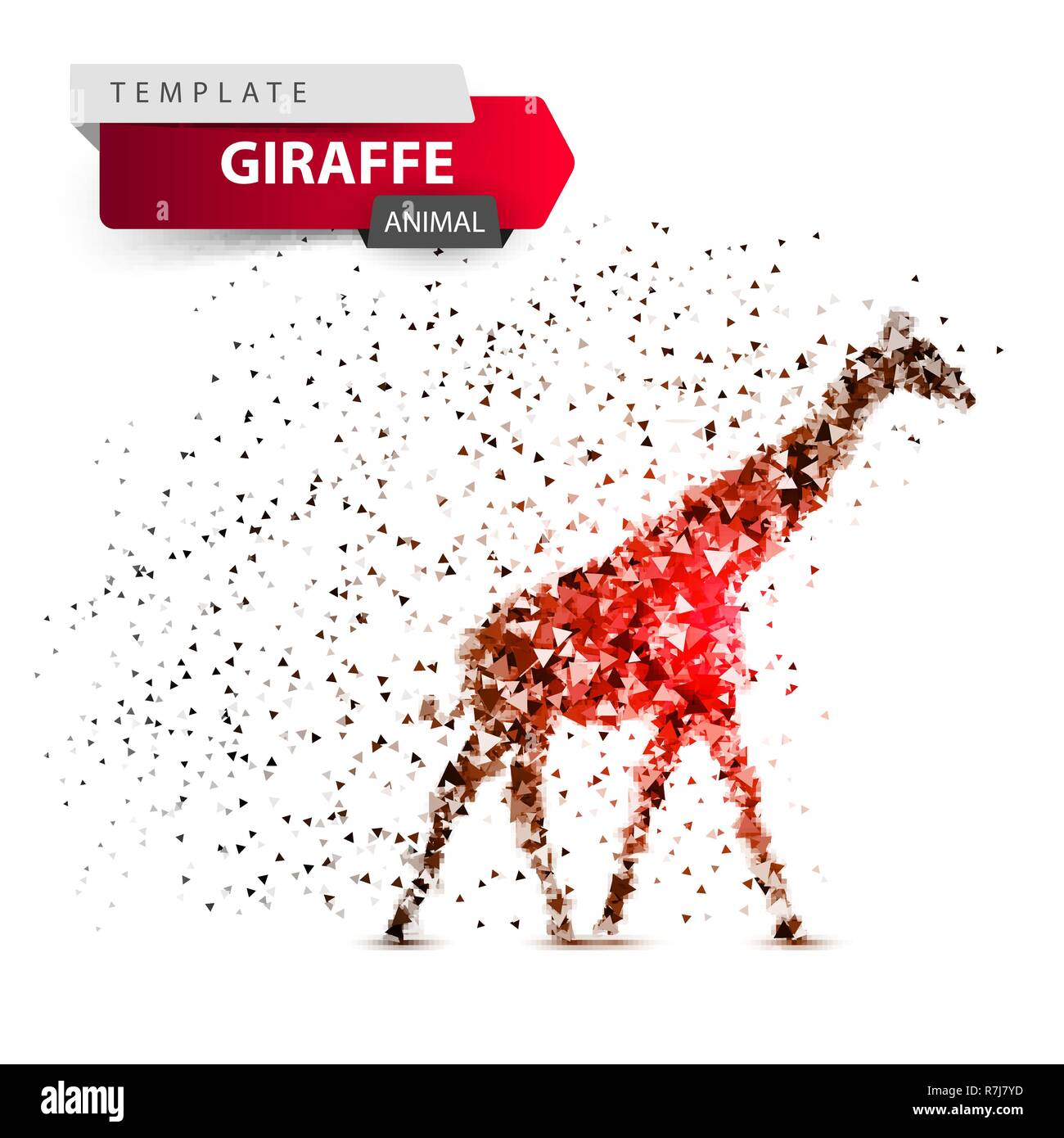 La giraffa dot - abbagliamento splatter illustrazione. Illustrazione Vettoriale