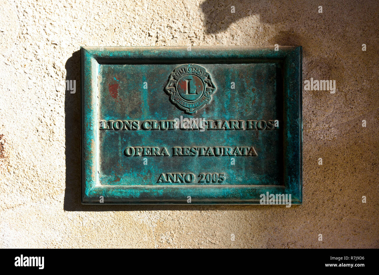 placca a muro Foto Stock