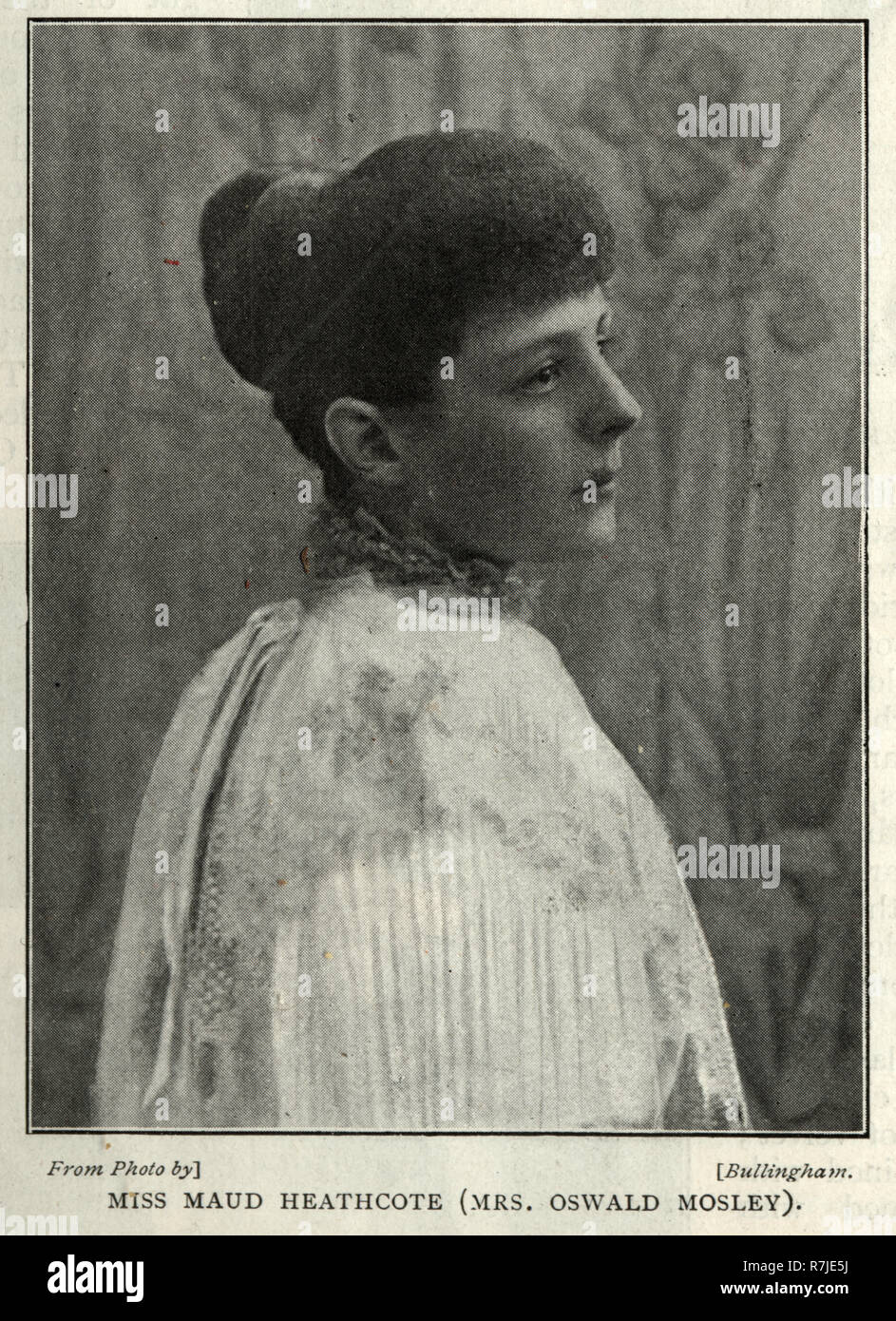 Foto vittoriano di Miss Maud Heathcote (Mrs Oswald Mosley), 1890s Foto Stock
