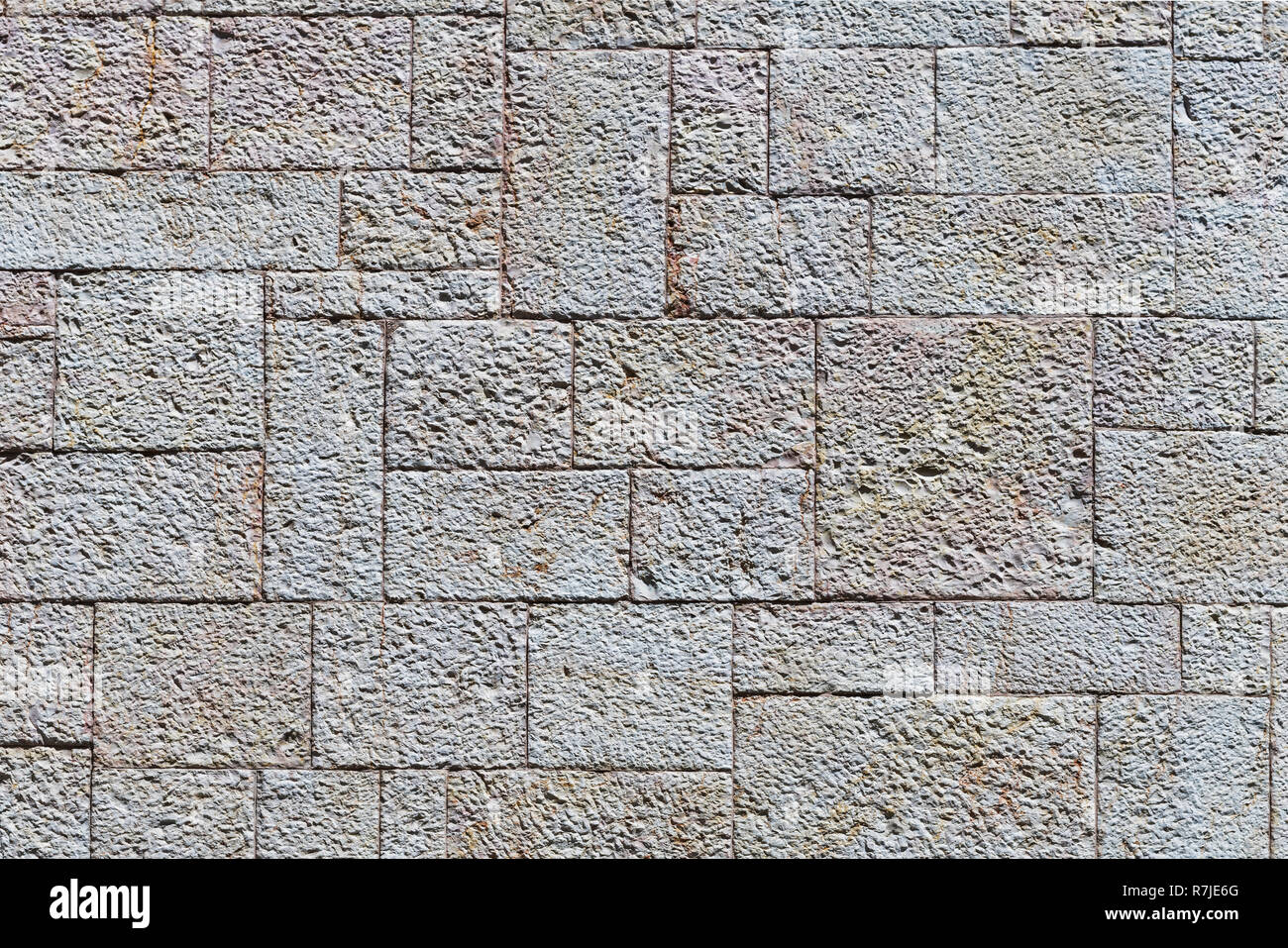 Dettagli di una parete di pietra arenaria Foto Stock
