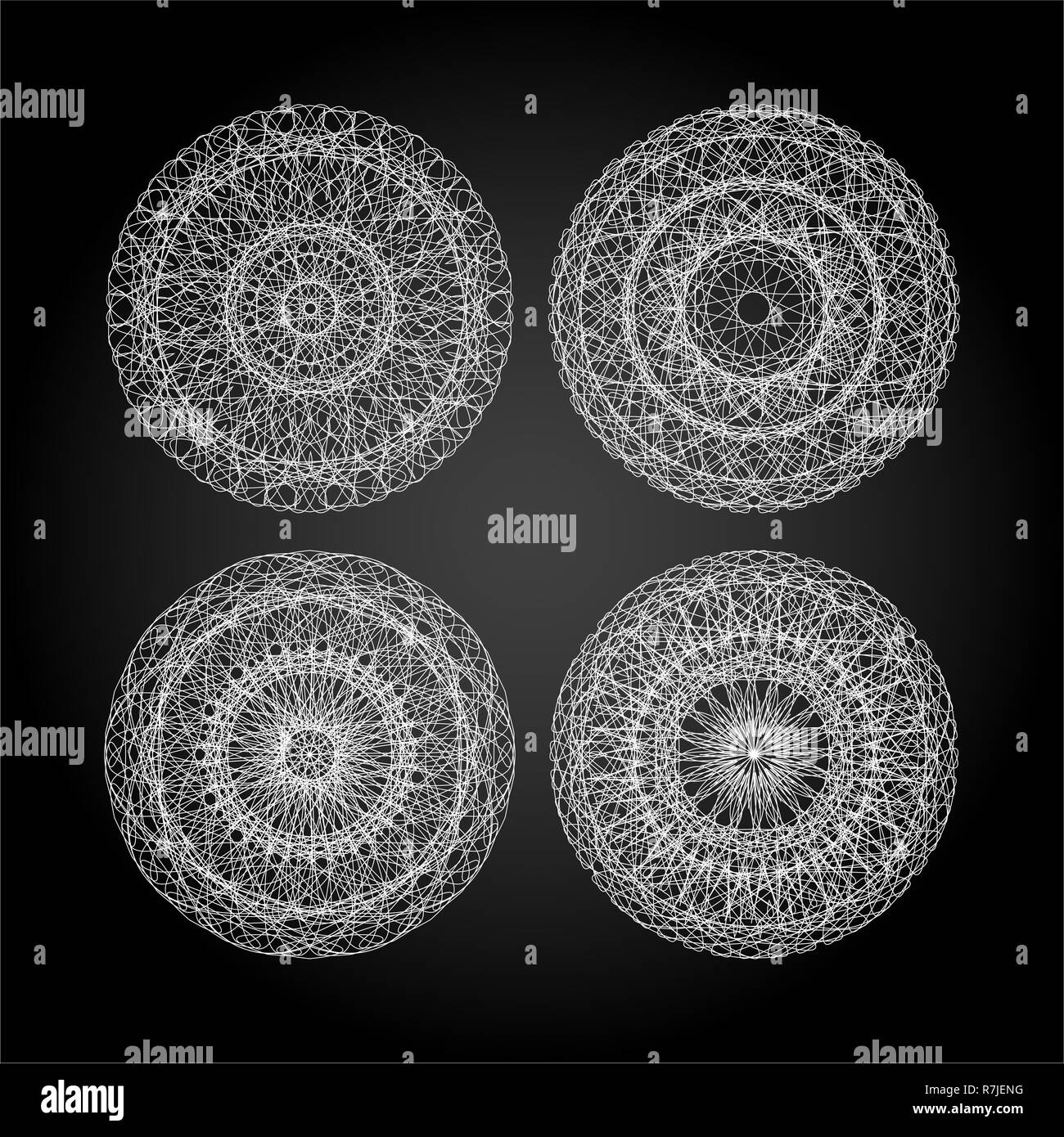 Arabescato stamp set, elementi per il certificato e il design di valuta Foto Stock