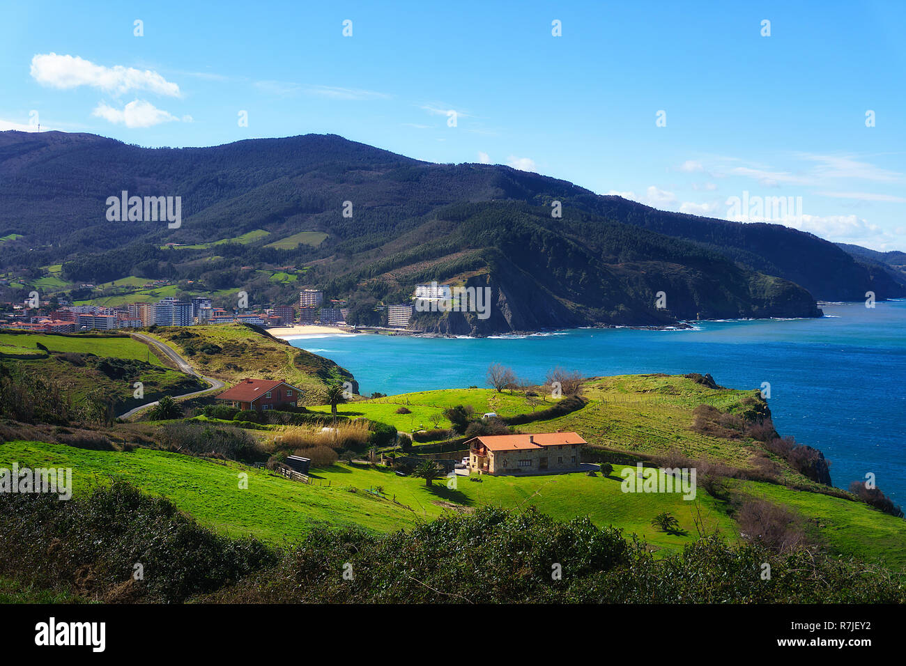 Bakio costa in Paese Basco Foto Stock