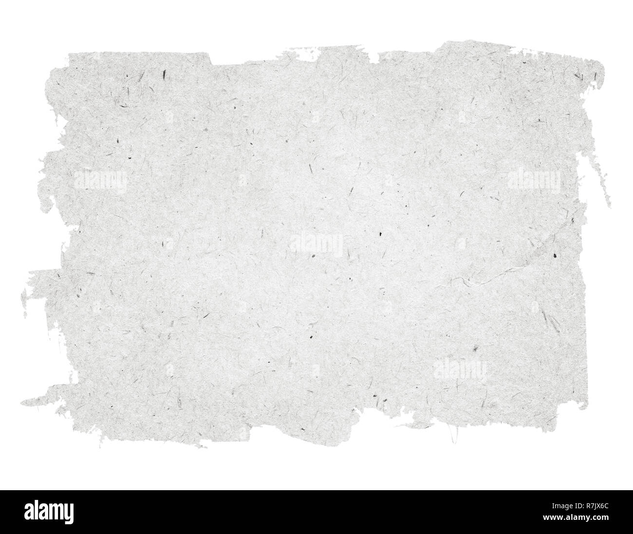White carta strappata la texture isolati su sfondo bianco Foto Stock