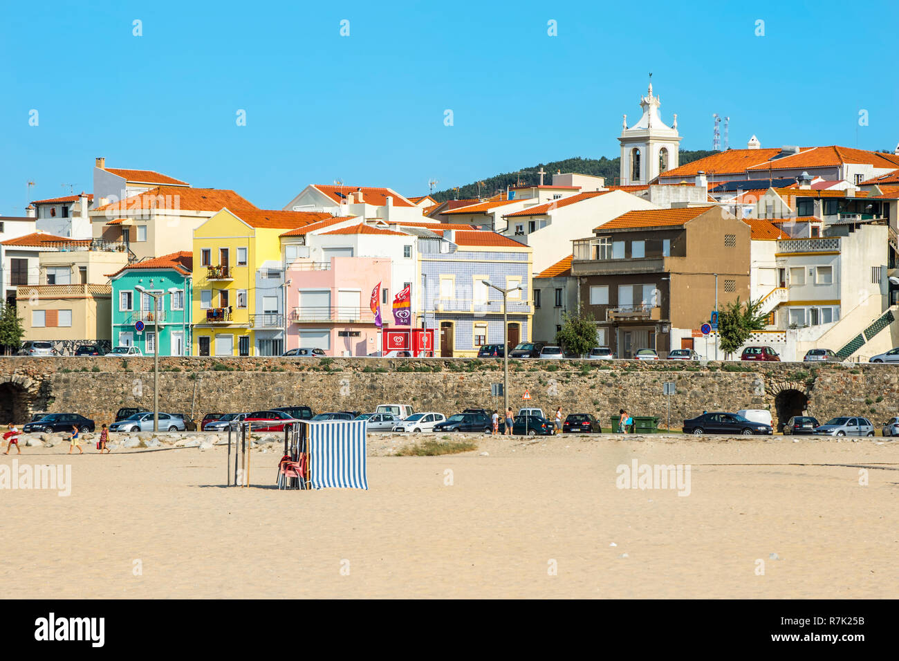 Townscape, Figueira da Foz, Distretto di Coimbra, Portogallo Foto Stock