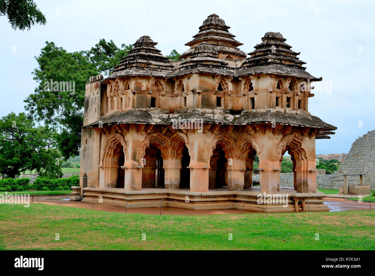 Lotus Mahal o Lotus Temple, Hampi, Karnataka, India Foto Stock