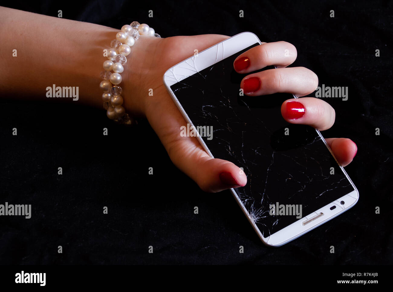 Telefono rotto Foto Stock