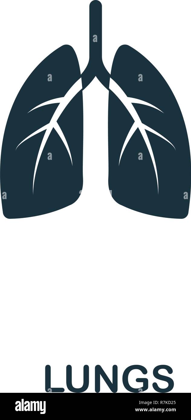 Icona dei polmoni. Premio di design di stile dalla sanità icona Collezione. Pixel perfetta icona dei polmoni per il web design, applicazioni software, l'uso della stampa Illustrazione Vettoriale