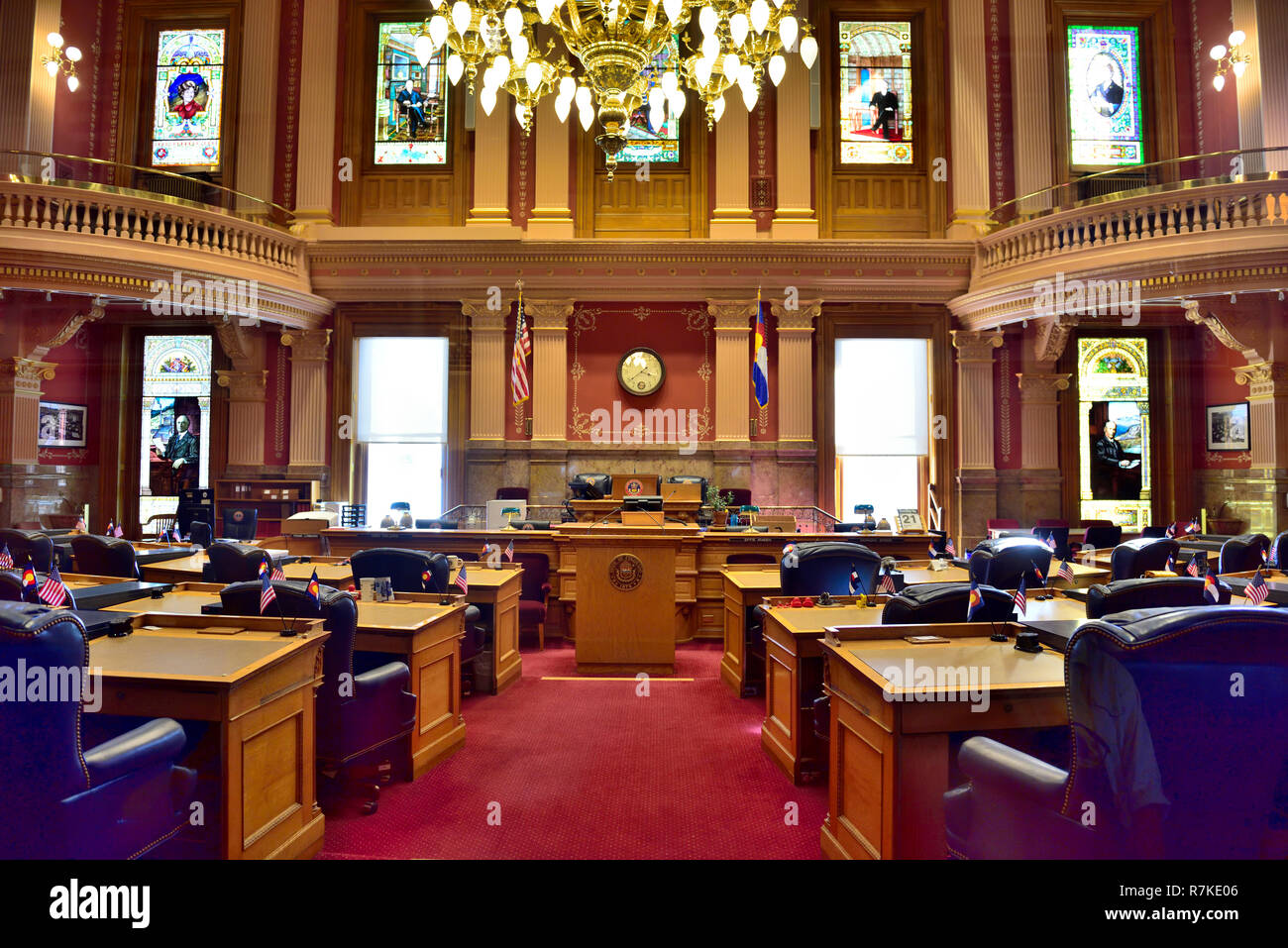 All'interno di Colorado State Capital edificio camere del Senato, Denver, Stati Uniti d'America Foto Stock