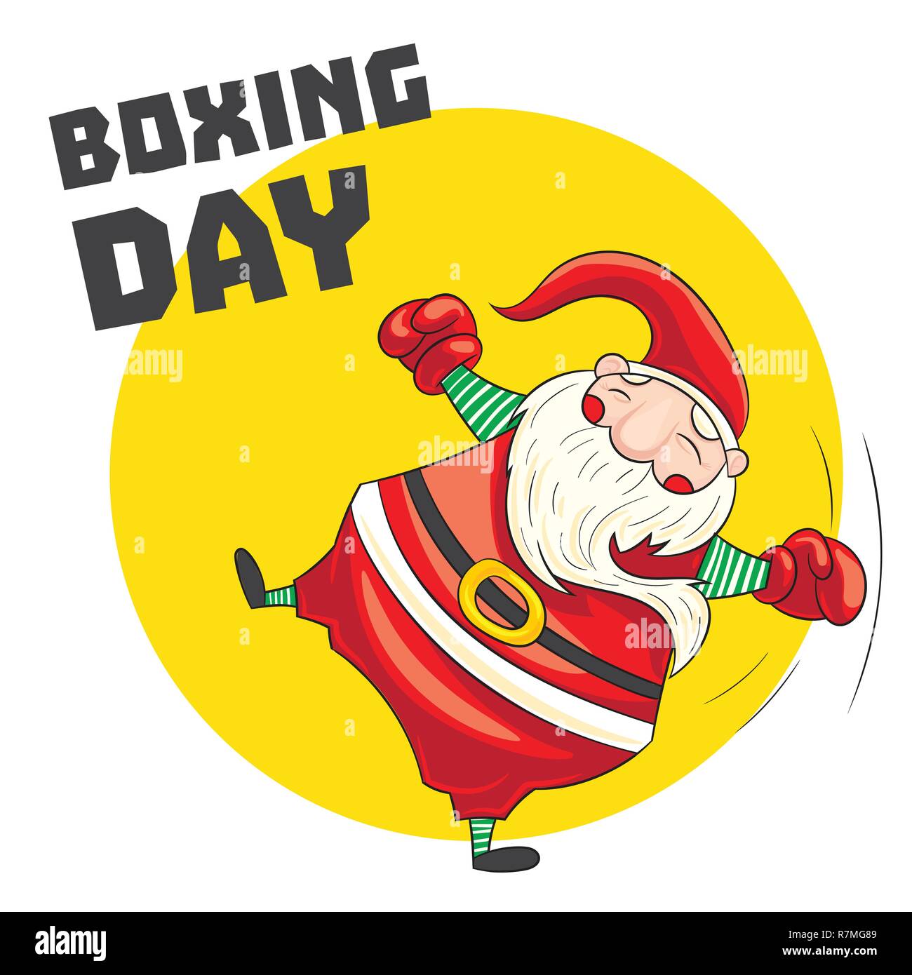 Santa boxing day concetto banner. Illustrazione del fumetto di santa boxing day concetto vettoriale banner per il web design Illustrazione Vettoriale