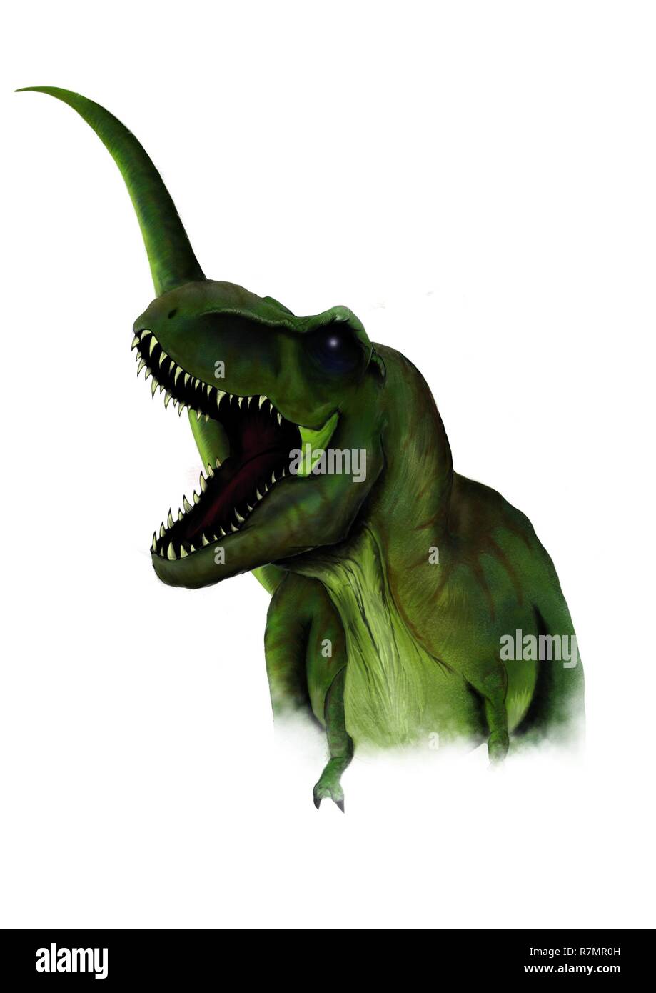 Schizzo di un cartoon dinosaur in illustartion Foto Stock