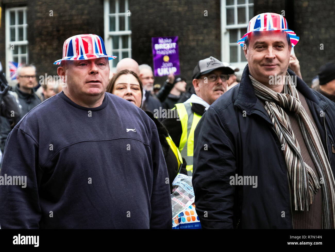 marcia pro-Brexit e protesta contro Londra Foto Stock