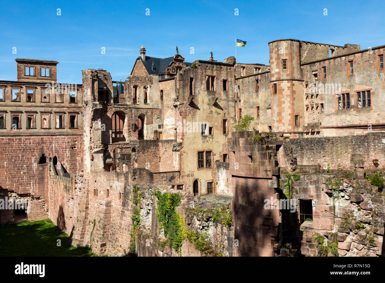 Il castello di Heidelberg, Heidelberg, Germania Foto Stock