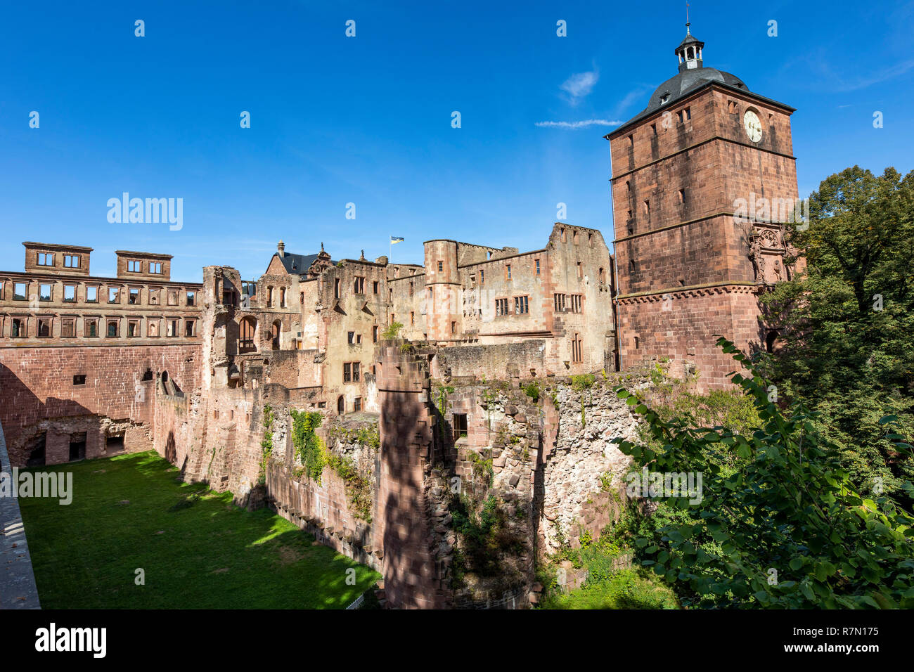 Il castello di Heidelberg, Heidelberg, Germania Foto Stock