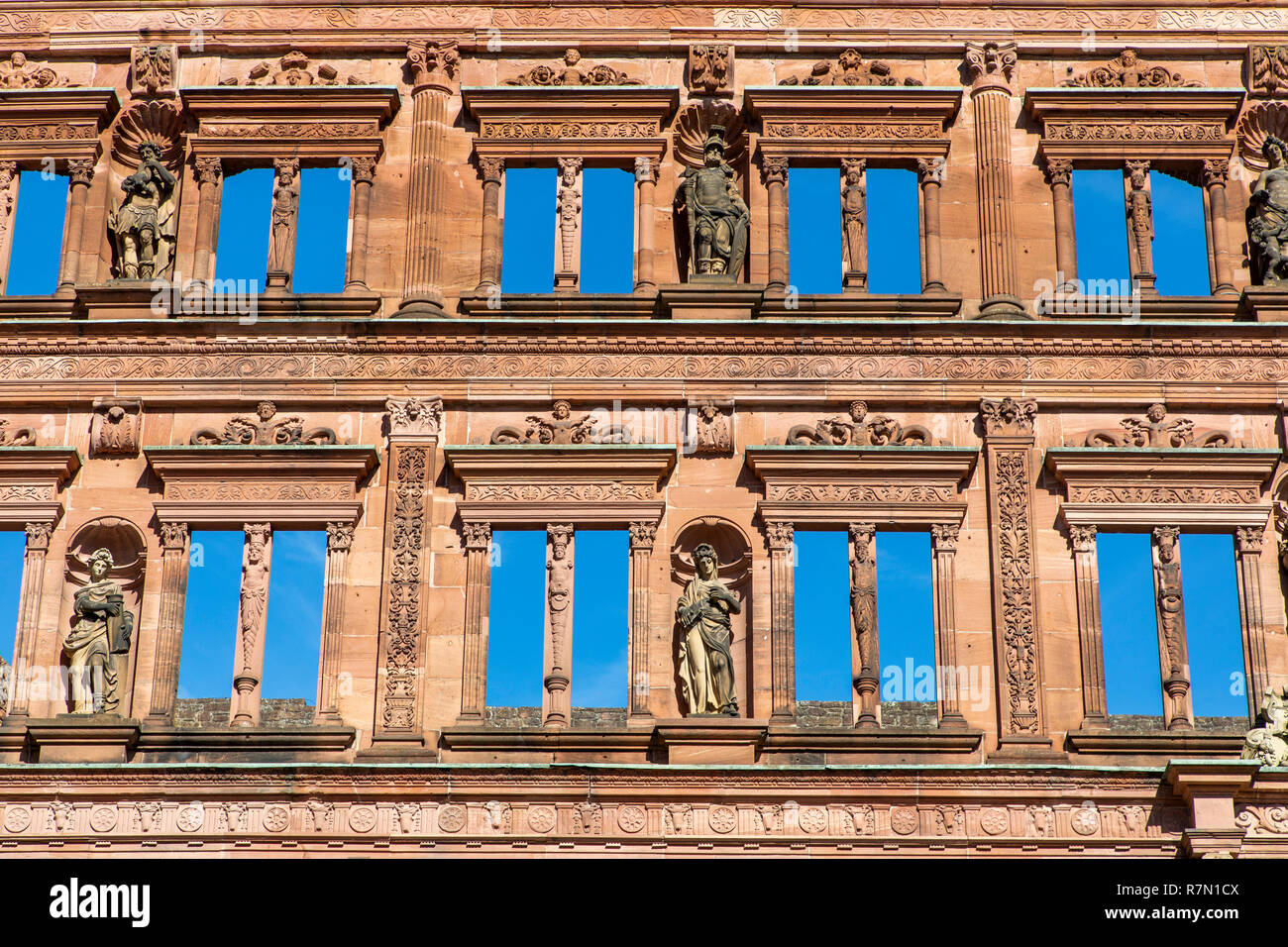 Il castello di Heidelberg, Heidelberg, Germania Foto Stock