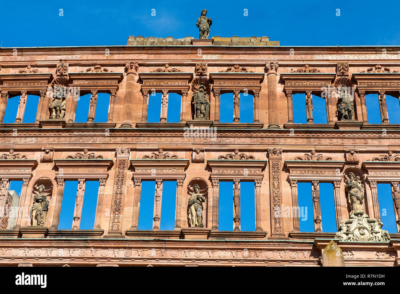 Il castello di Heidelberg, Heidelberg, Germania Foto Stock