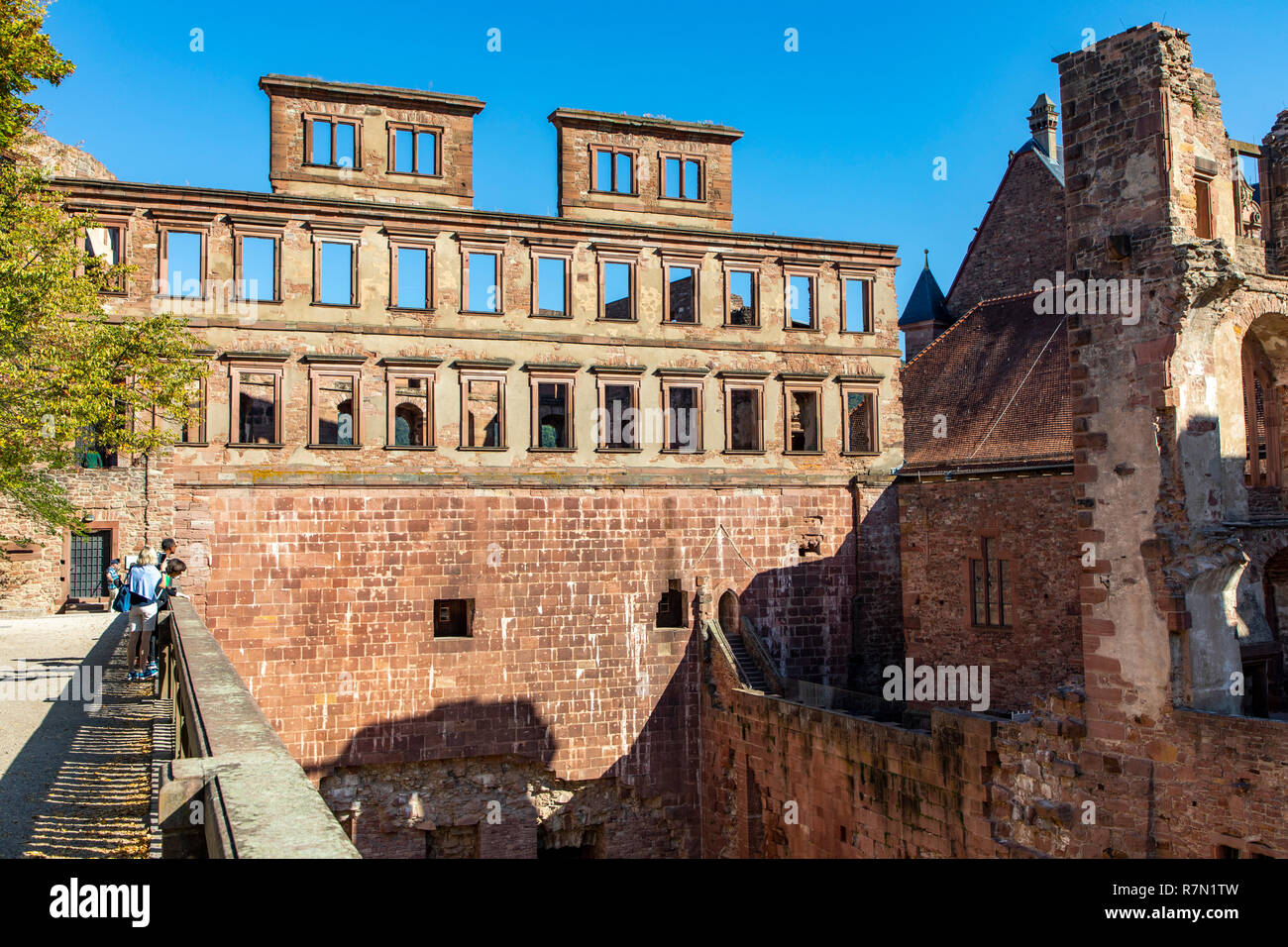 Il castello di Heidelberg, Heidelberg, Germania Foto Stock