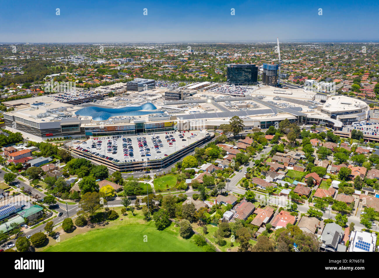 Vista aerea di Chadstone Shopping Centre Foto Stock