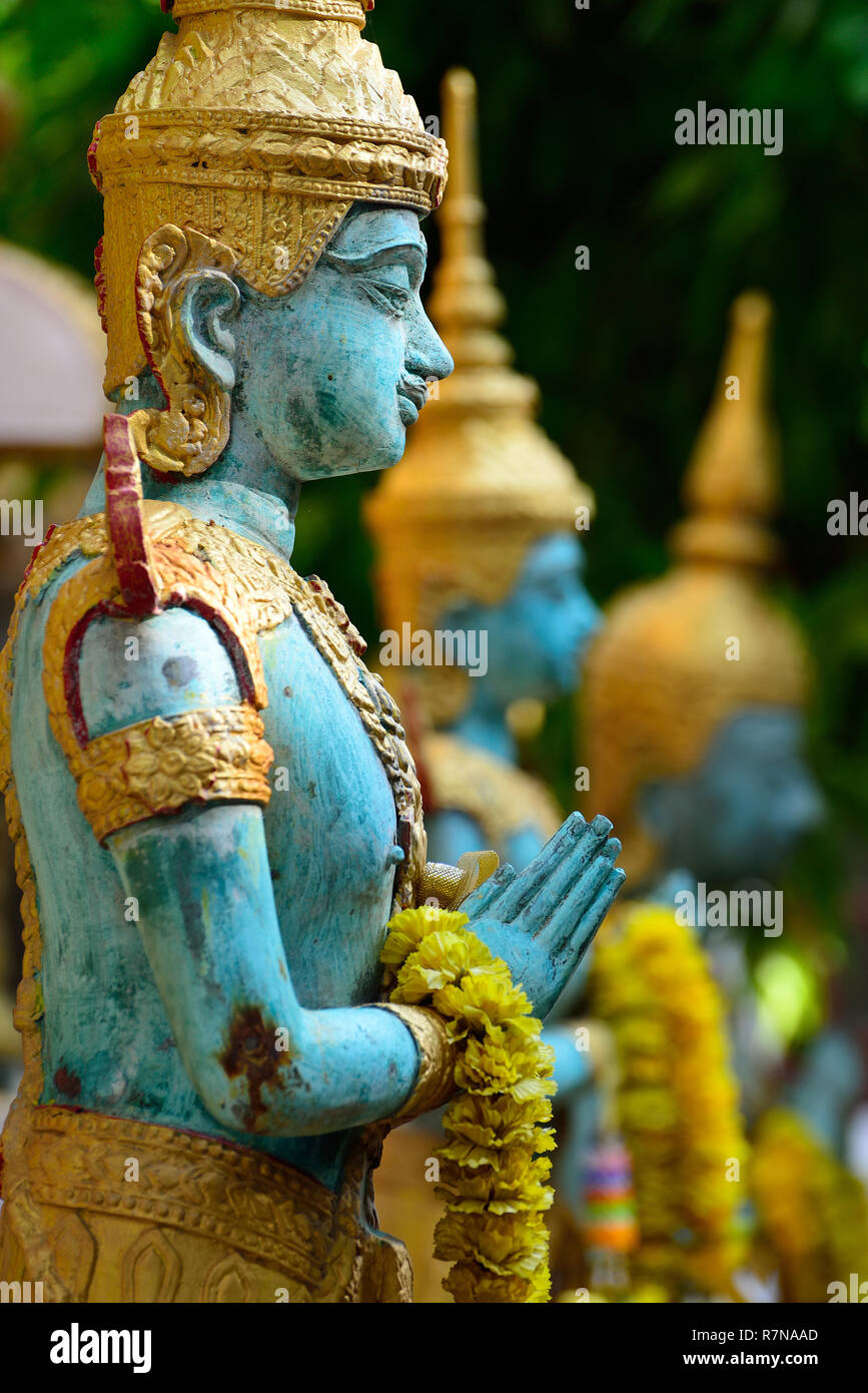 Angelo statua di arte asiatica, Thailandia Foto Stock