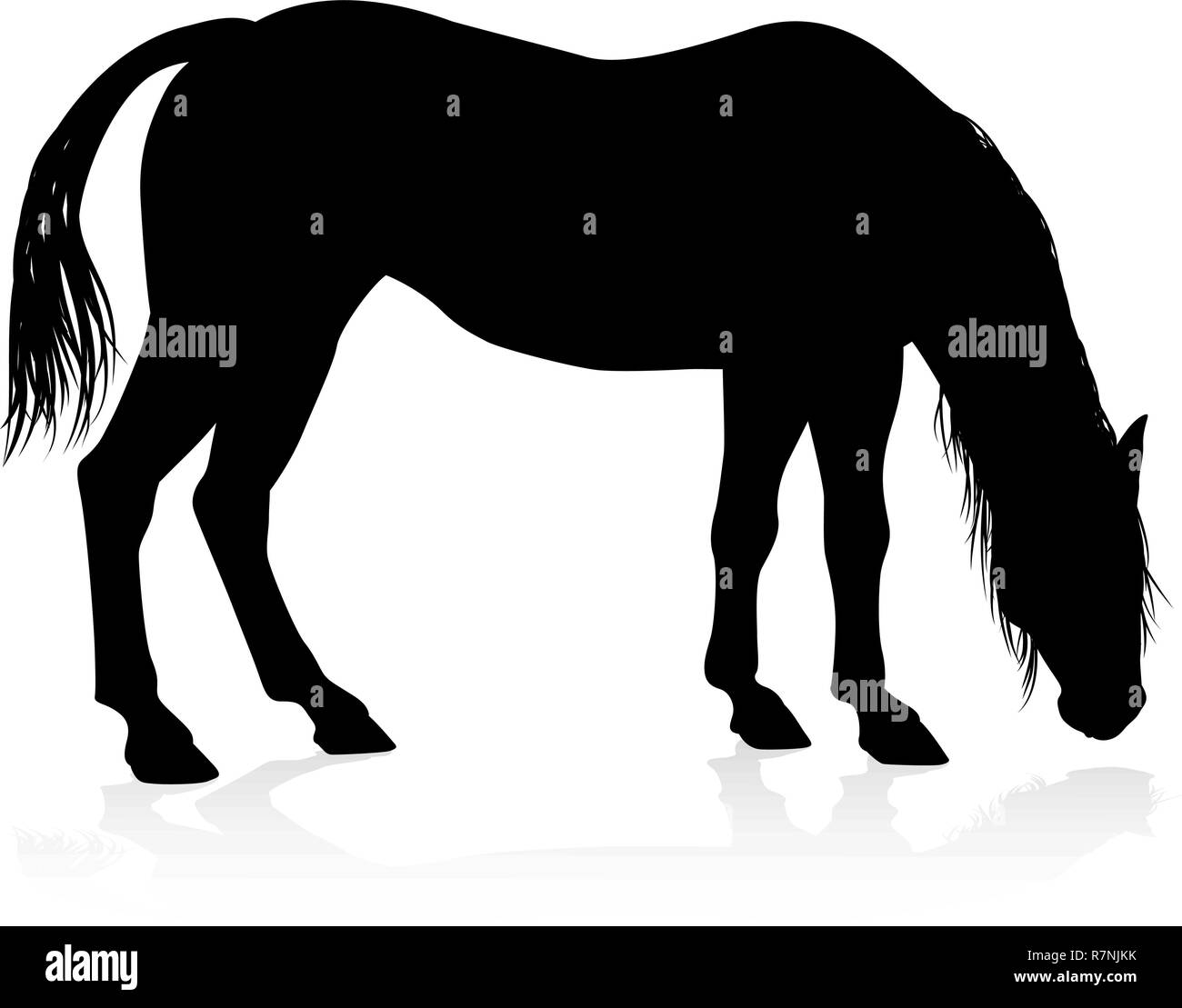 Cavallo Silhouette di animali Illustrazione Vettoriale