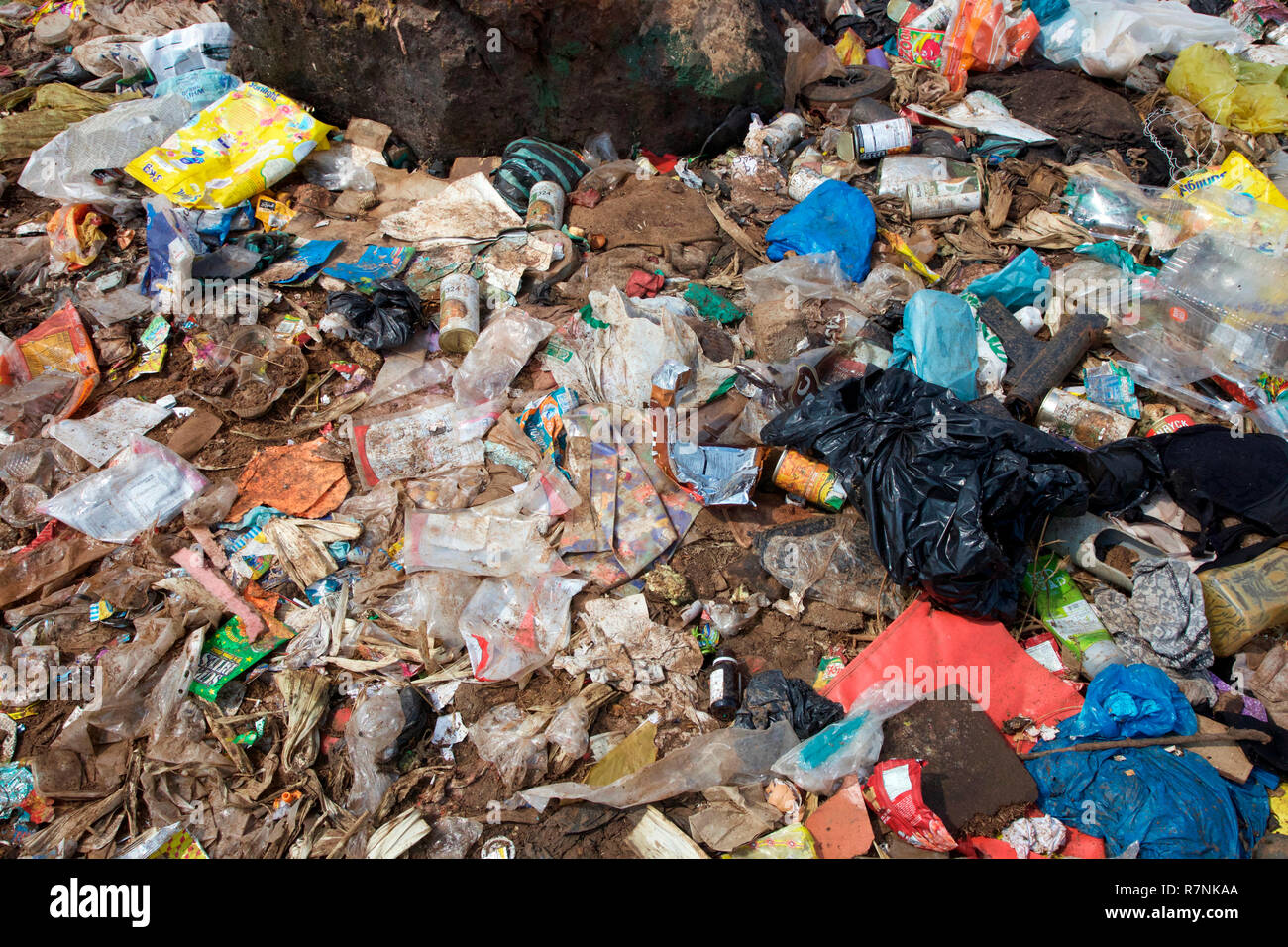 Garbage, Mooiplaas discarica, casa di senzatetto famiglie africane Foto Stock