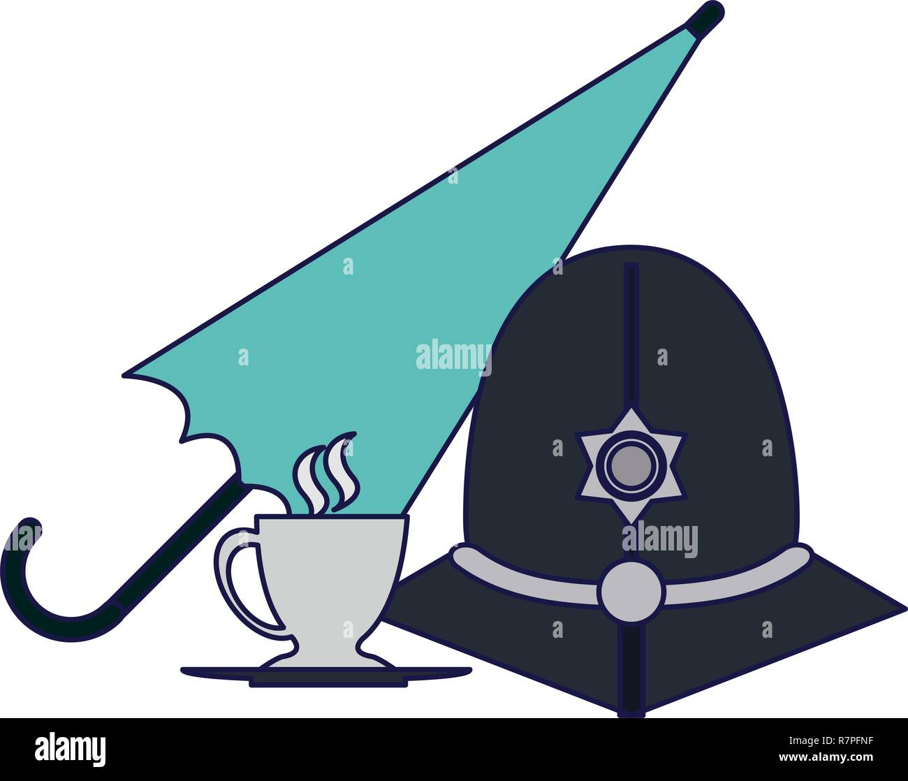 Londra custode casco Illustrazione Vettoriale