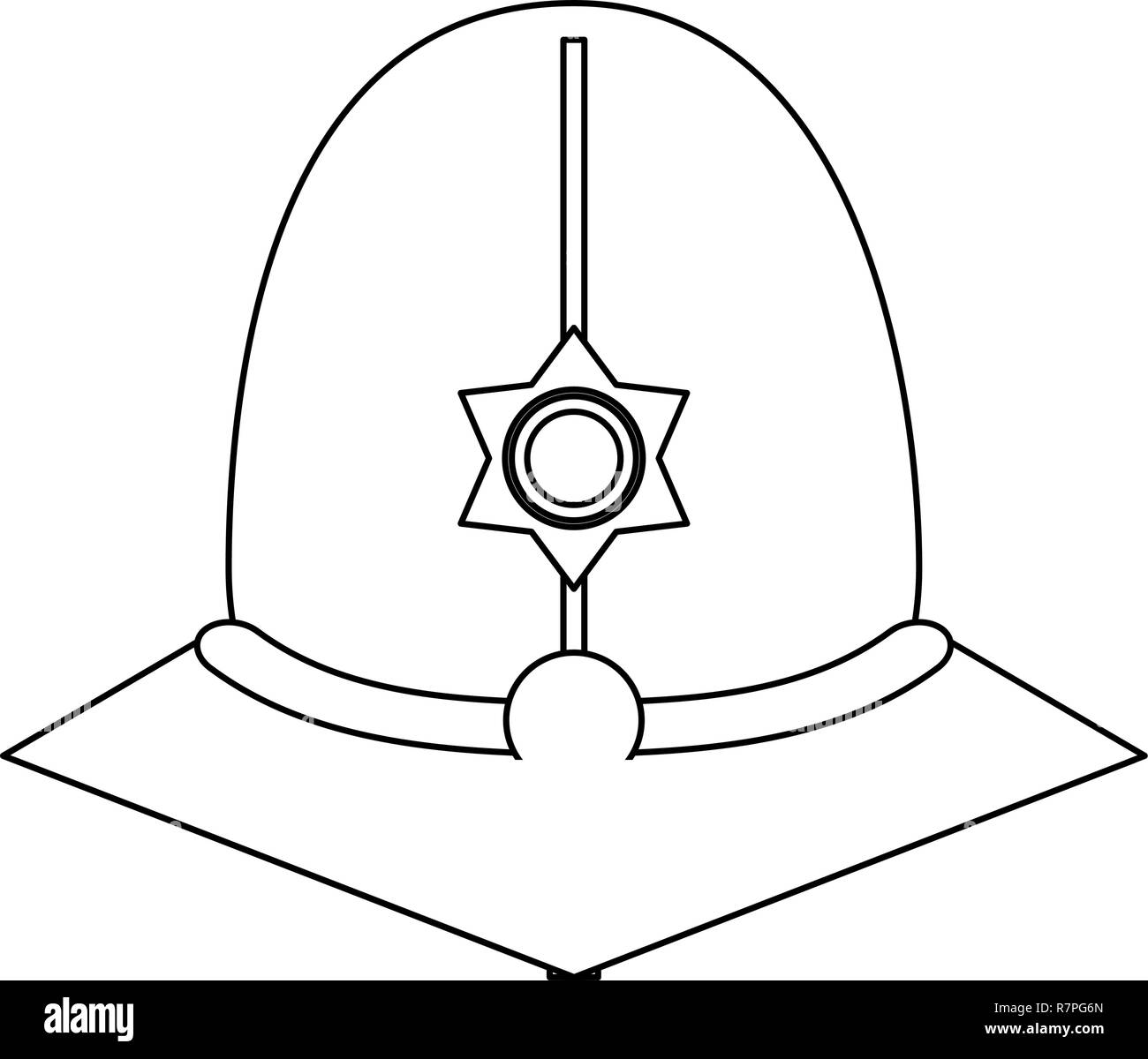 Londra custode casco in bianco e nero Illustrazione Vettoriale