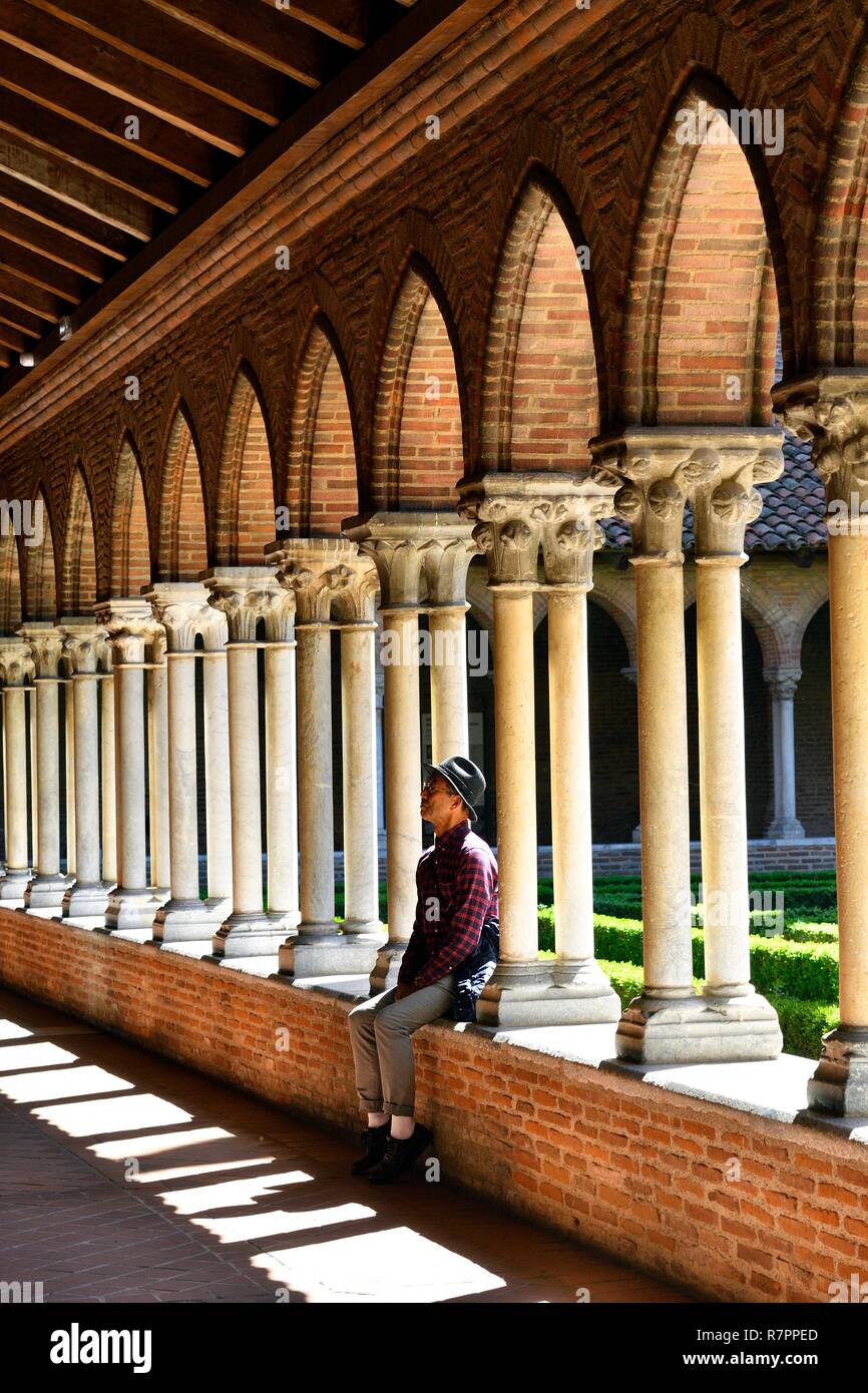 Francia, Haute Garonne, Toulouse, convento giacobina, chiostro Foto Stock