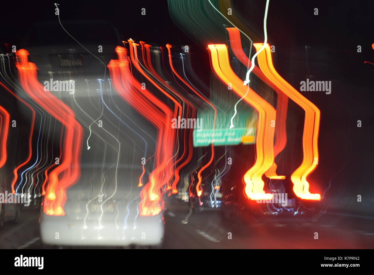 Squilibrato Los Angeles Freeway Foto Stock