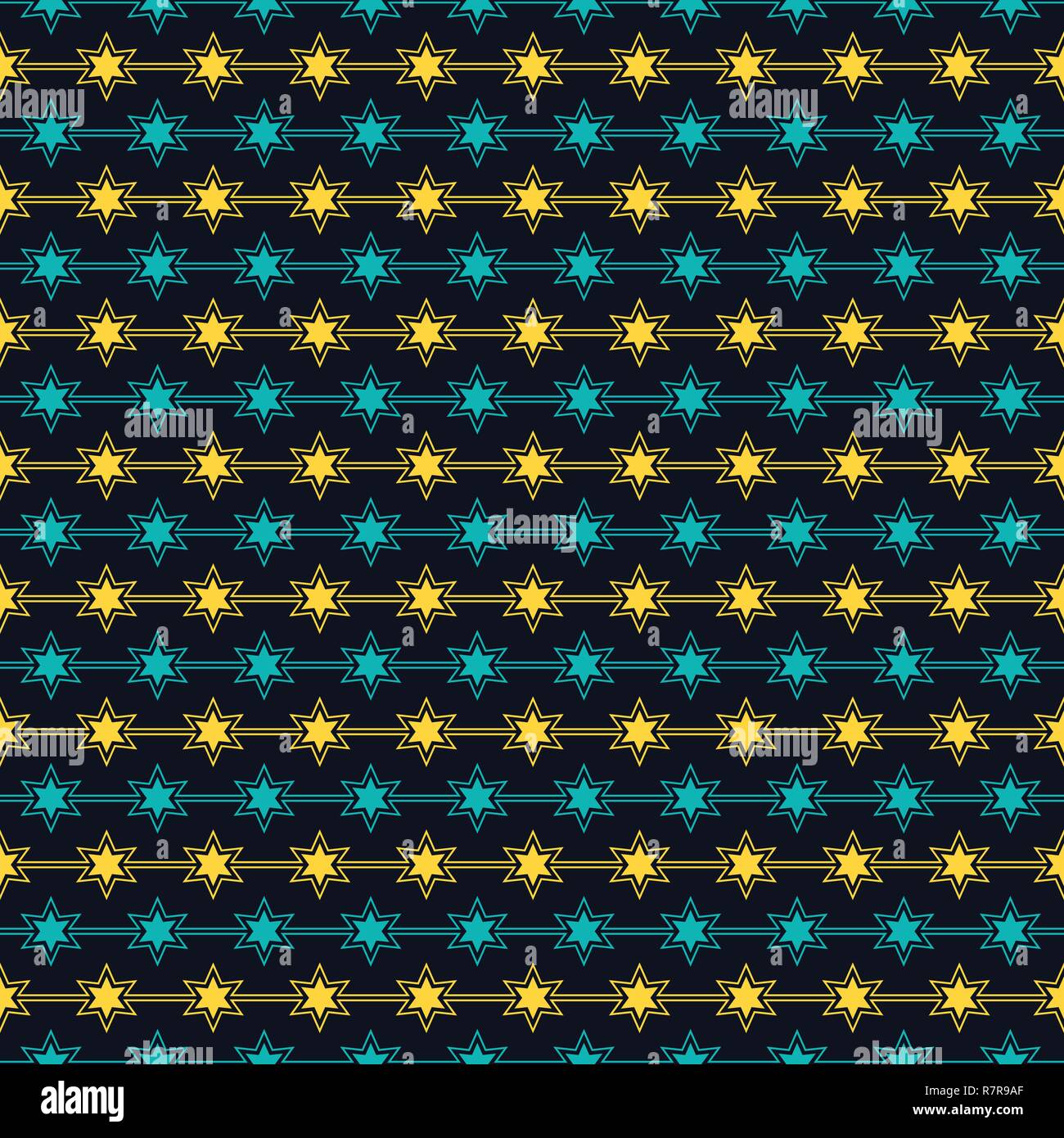 Stella geometrica forma vettoriale modello senza giunture Illustrazione Vettoriale